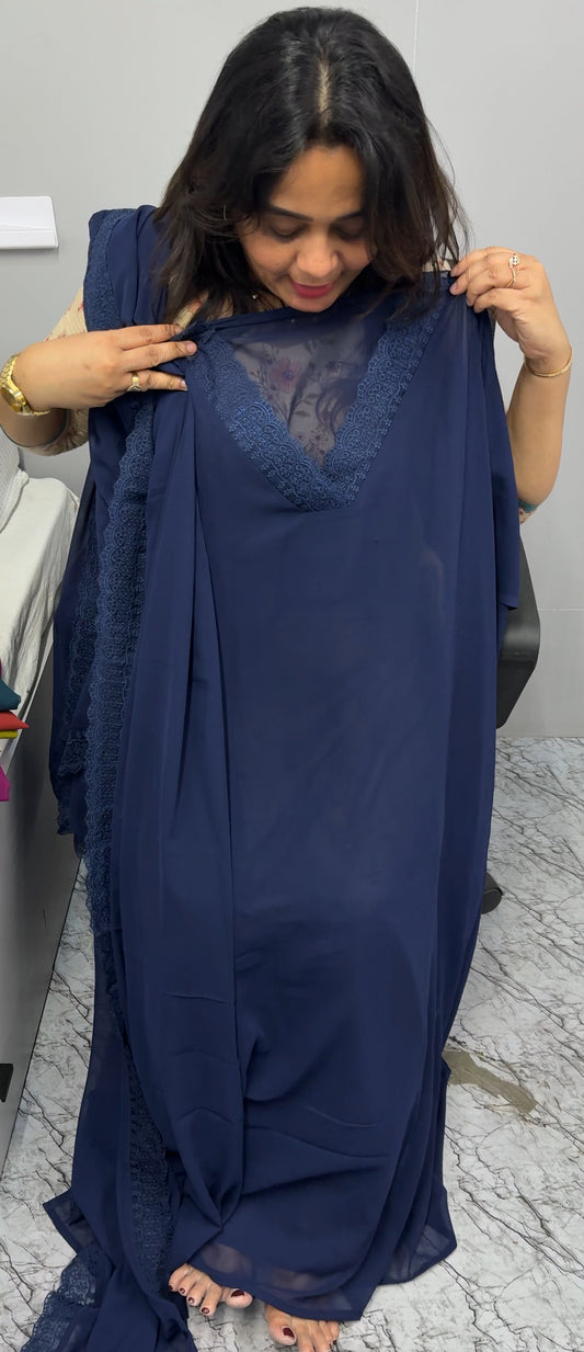 FAUX GEORGETE UNSTITCHED SALWAR SUITS - IHA 26919