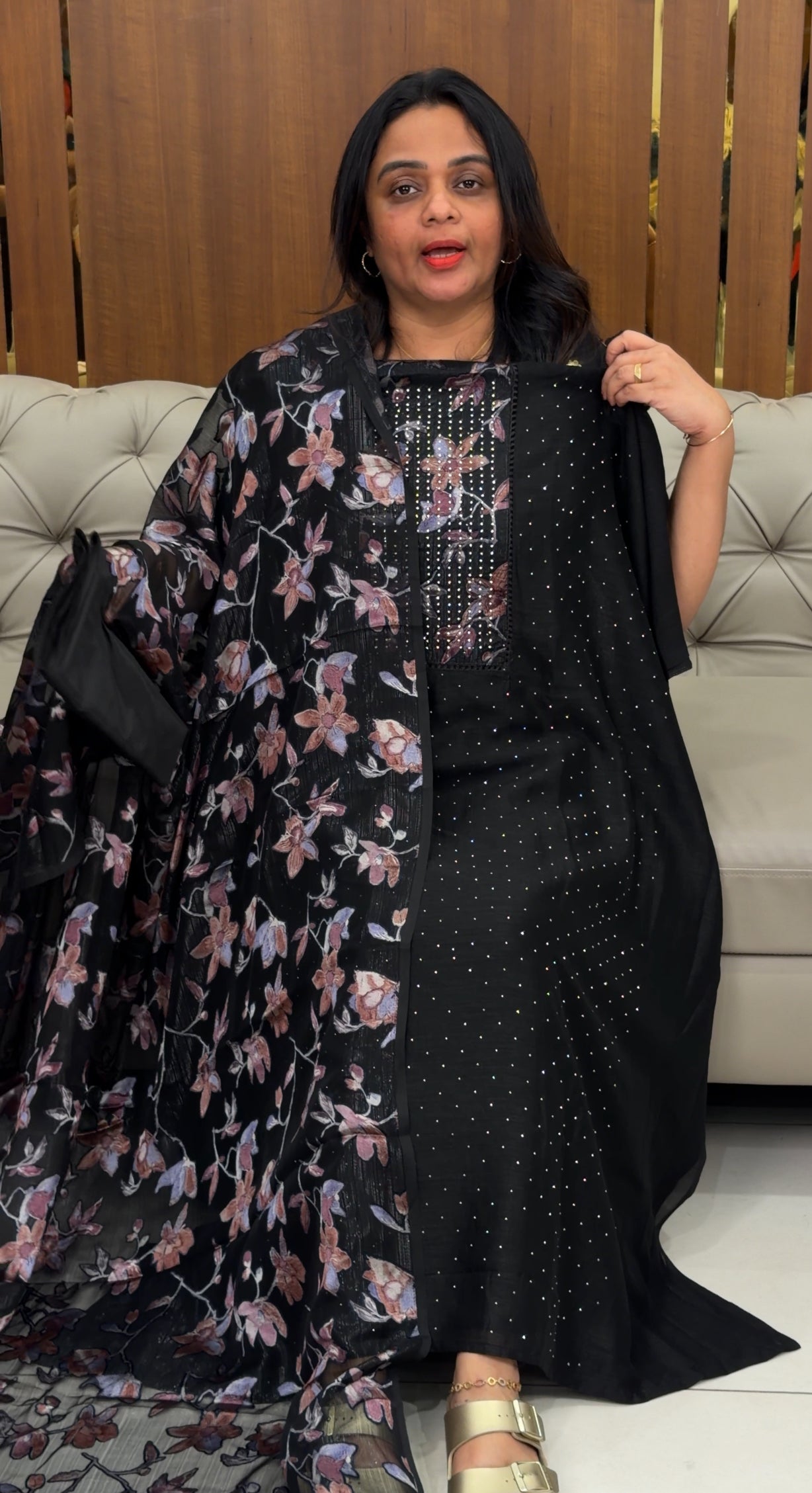 SEMI RAW SILK UNSTITCHED SALWAR SUITS - IHA 29863