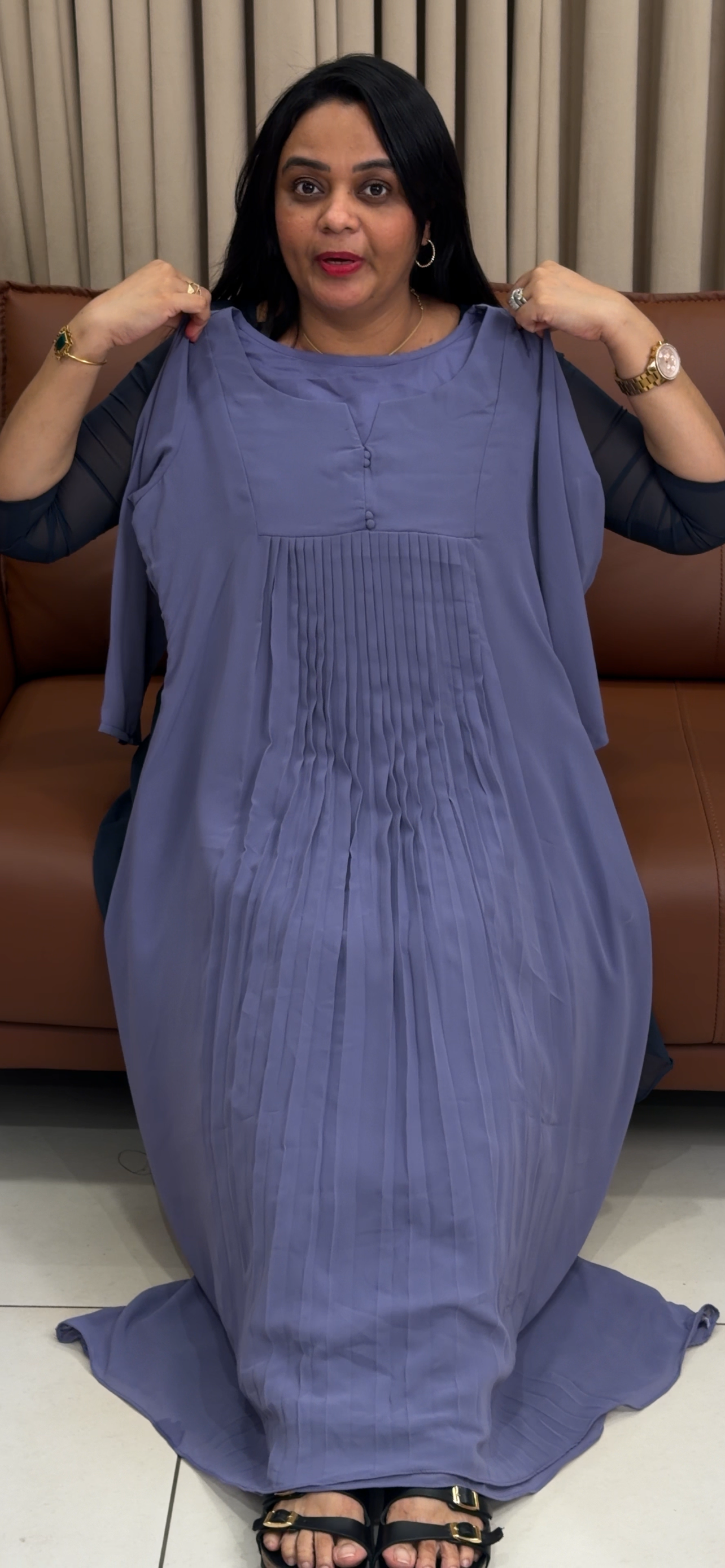 IHA'S IN-HOUSE GEORGETTE TUNIC TOPS - IHA 34780