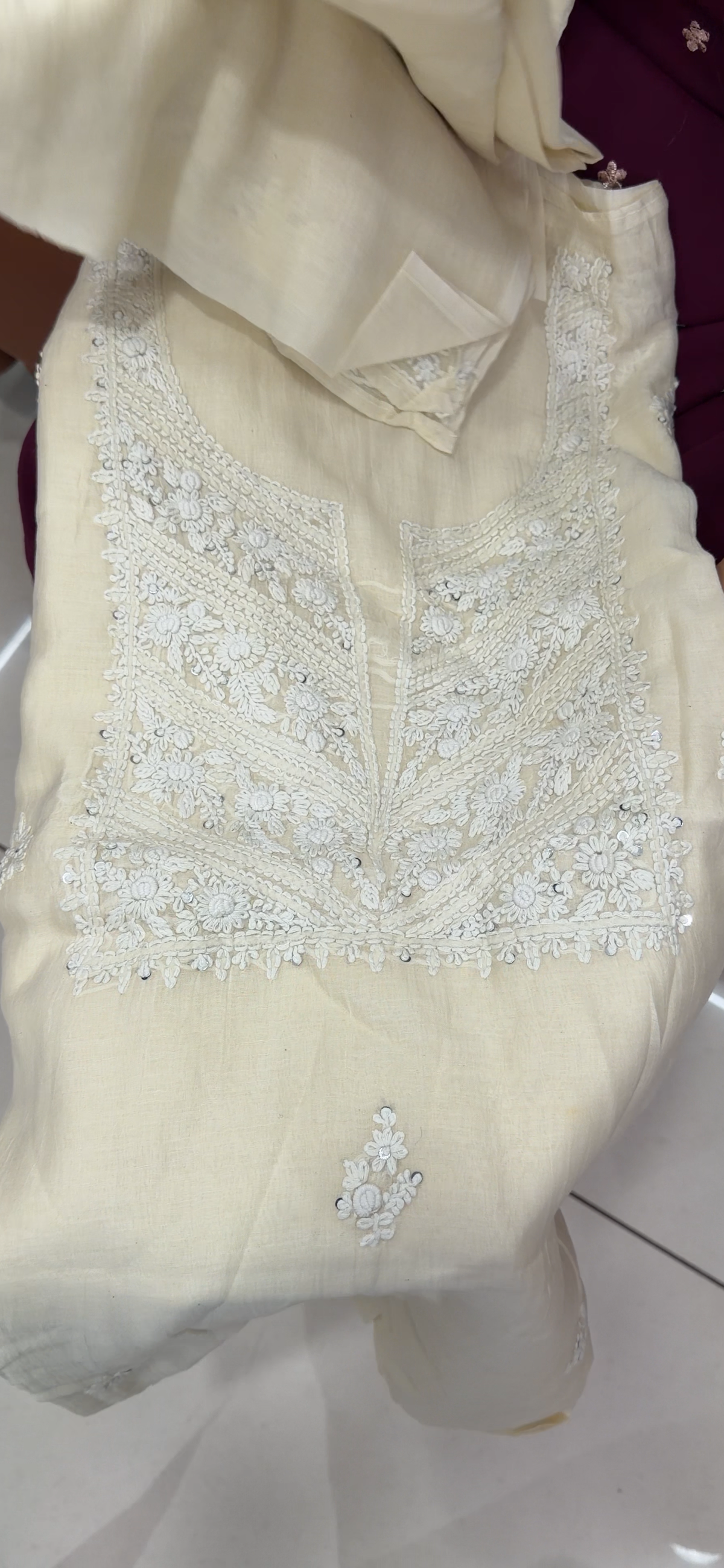 CHIKANKARI UNSTITCHED SALWAR SUITS - IHA 35802