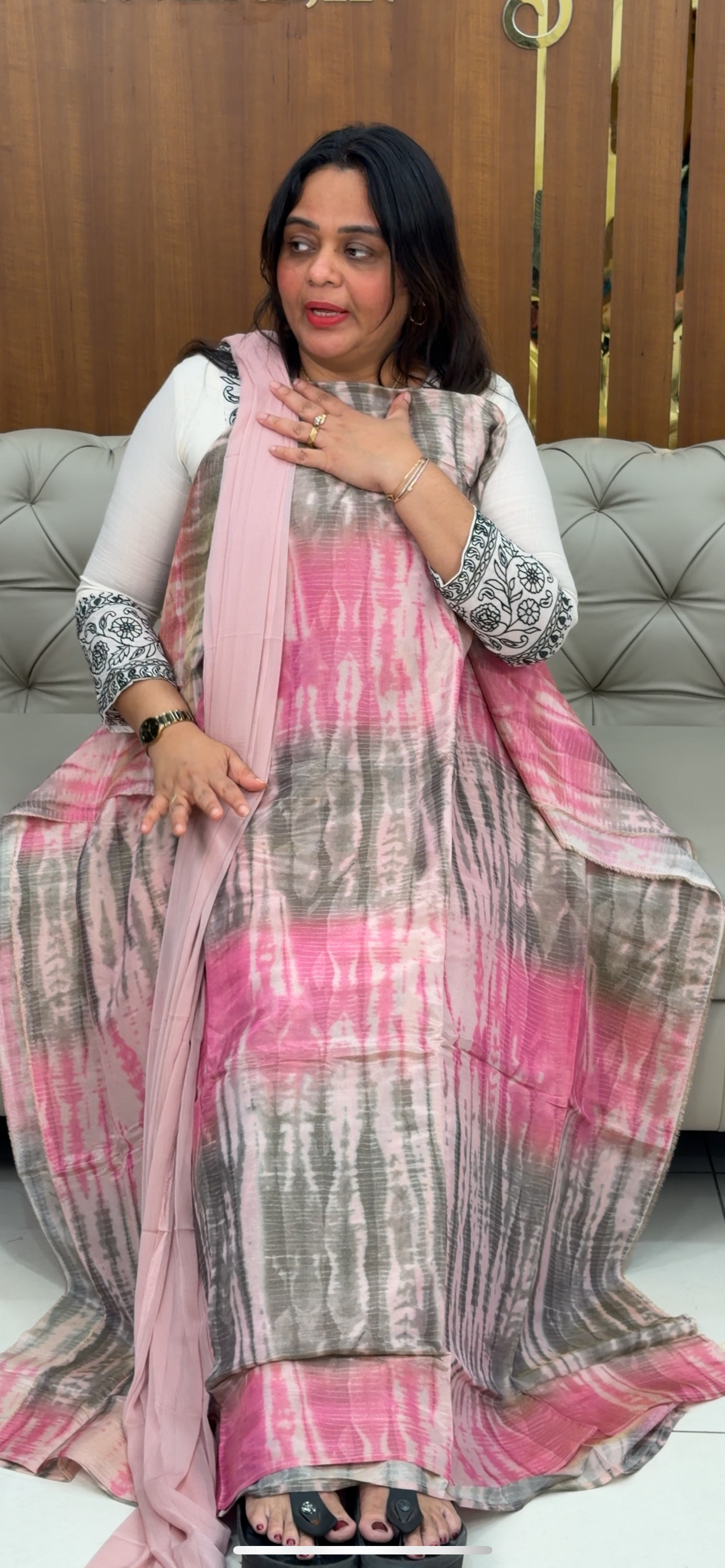 TISSUE UNSTITCHED SALWAR SUITS - IHA 29269