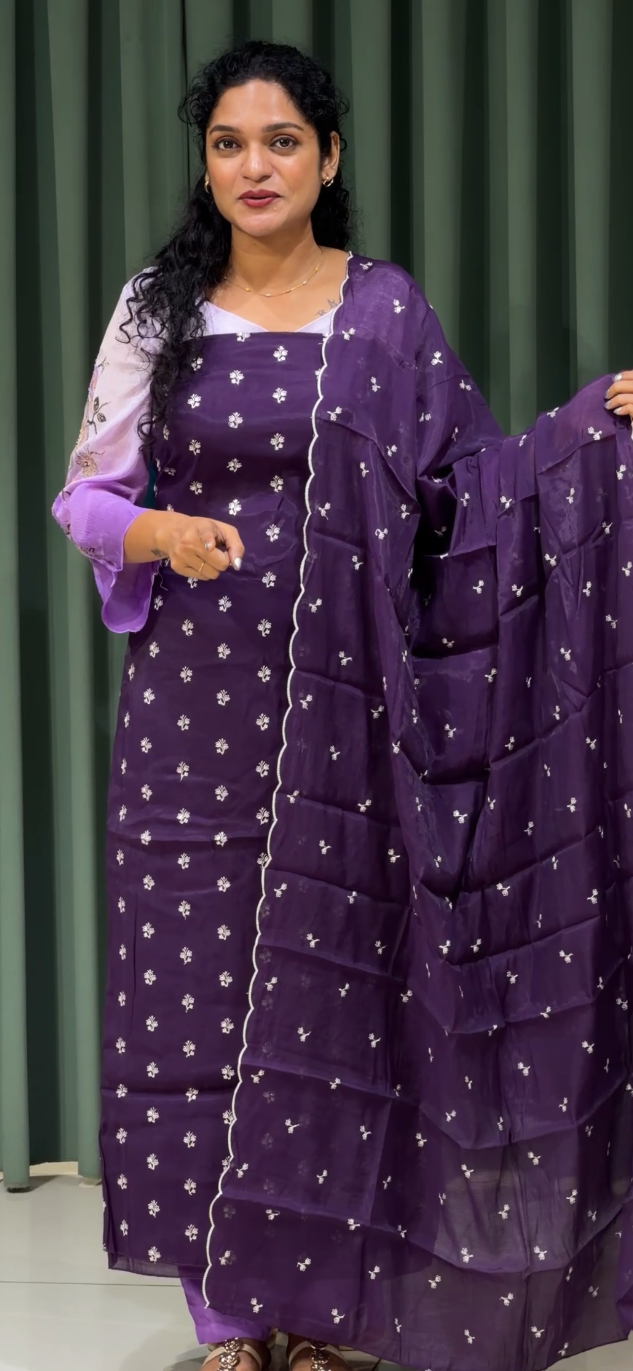 MUL CHANDERI UNSTITCHED SALWAR SUITS -  IHA 33412