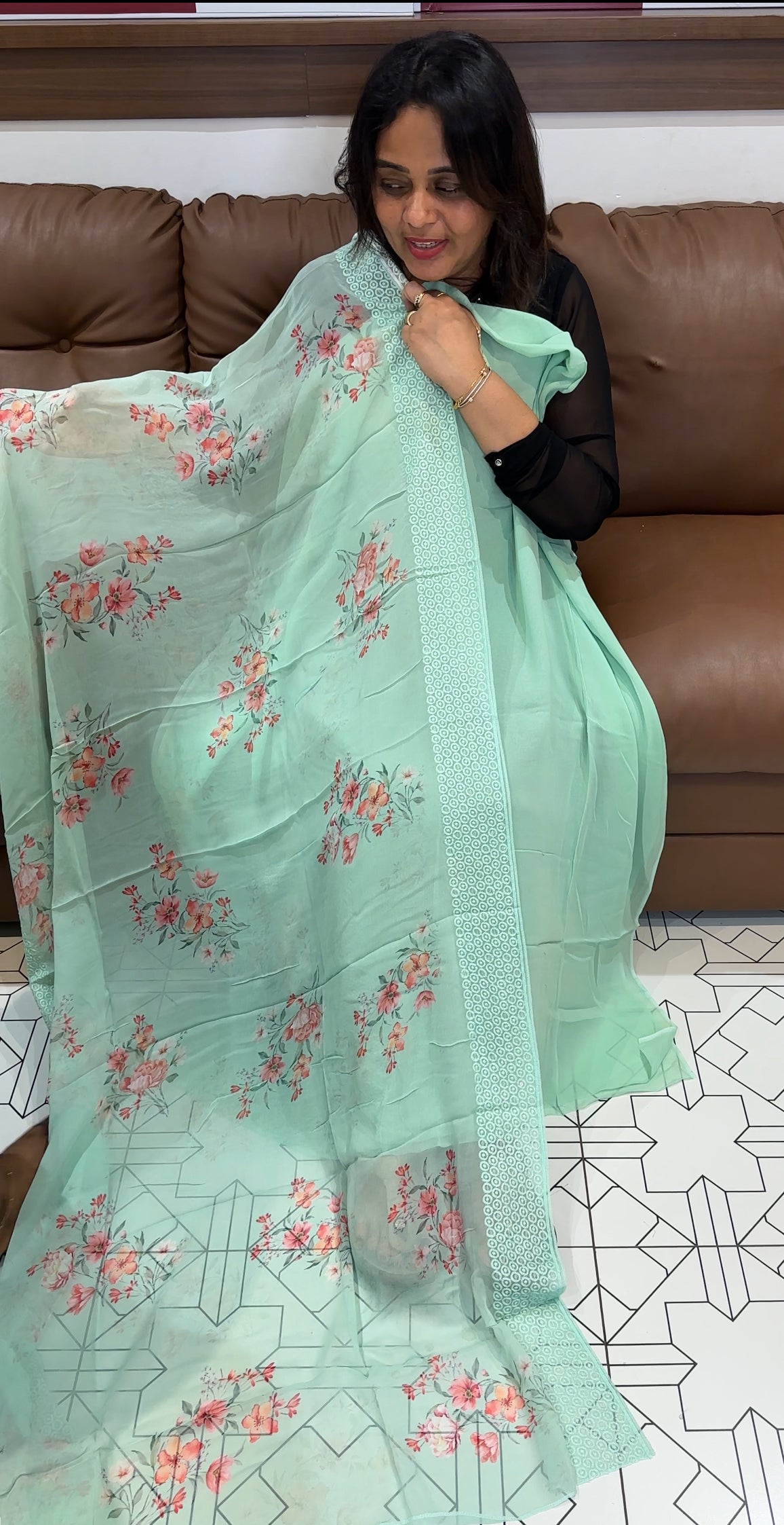 VISCOSE GEORGETTE UNSTITCHED SALWAR SUITS - IHA 26199
