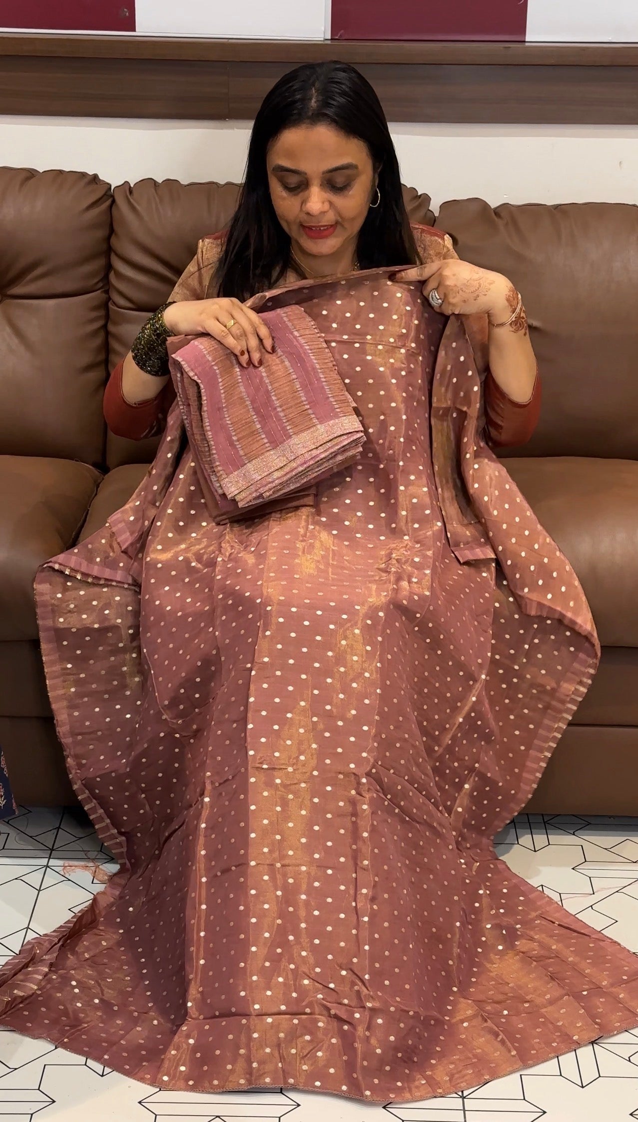 TISSUE BANARASI UNSTITCHED SALWAR SUITS - IHA 31547