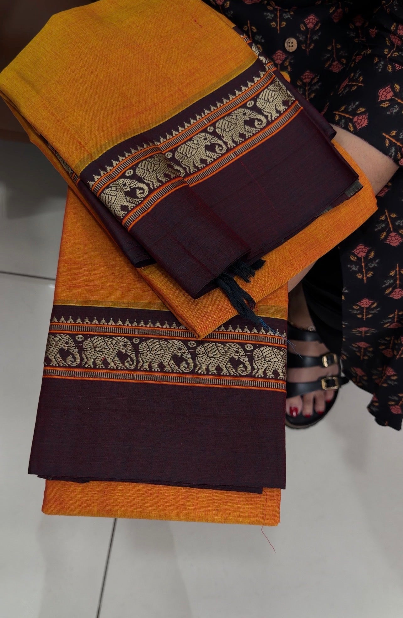 HANDLOOM COTTON UNSTITCHED SALWAR SUITS - IHA 34541
