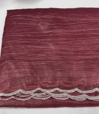 HAND WORKED SAREES - IHA 27146