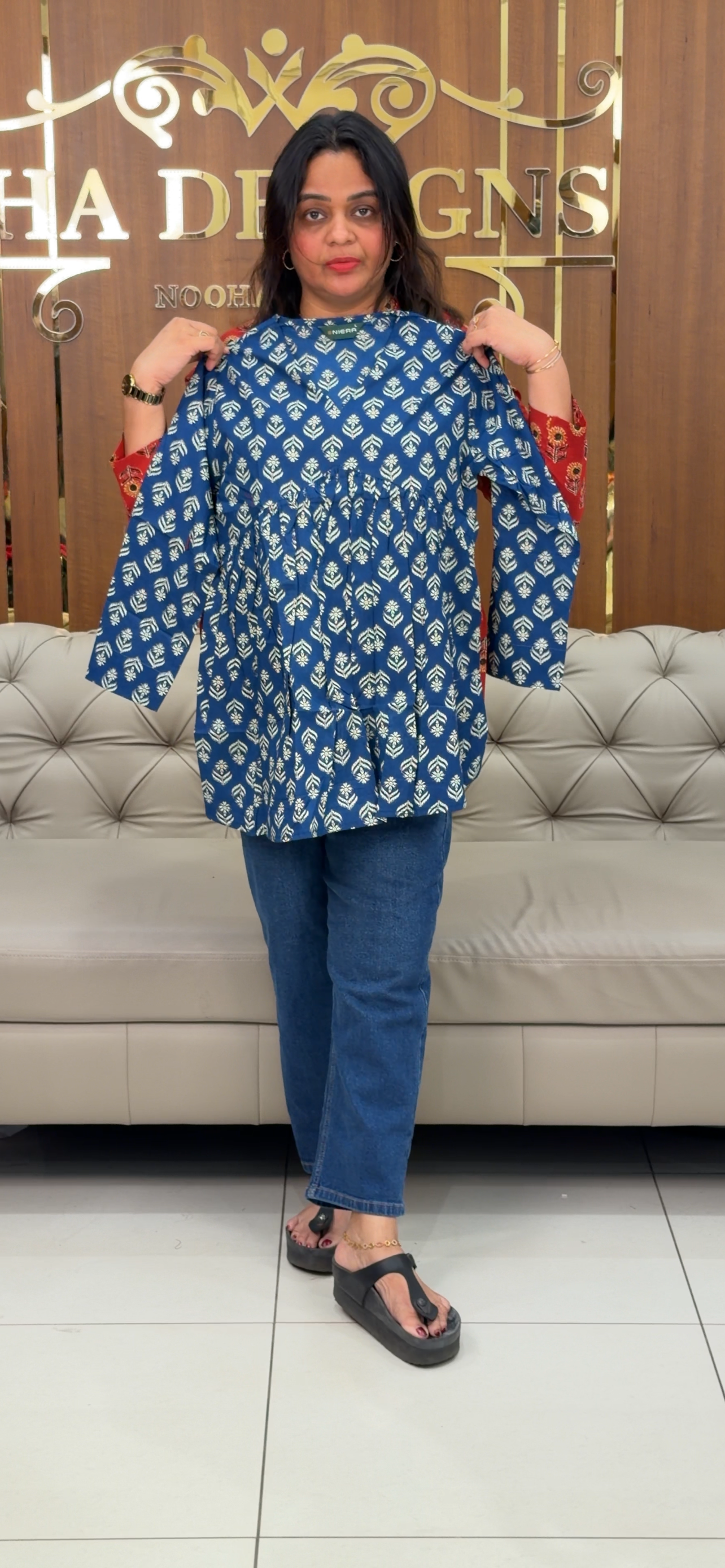 PRINTED SHORT TOPS - IHA 28930