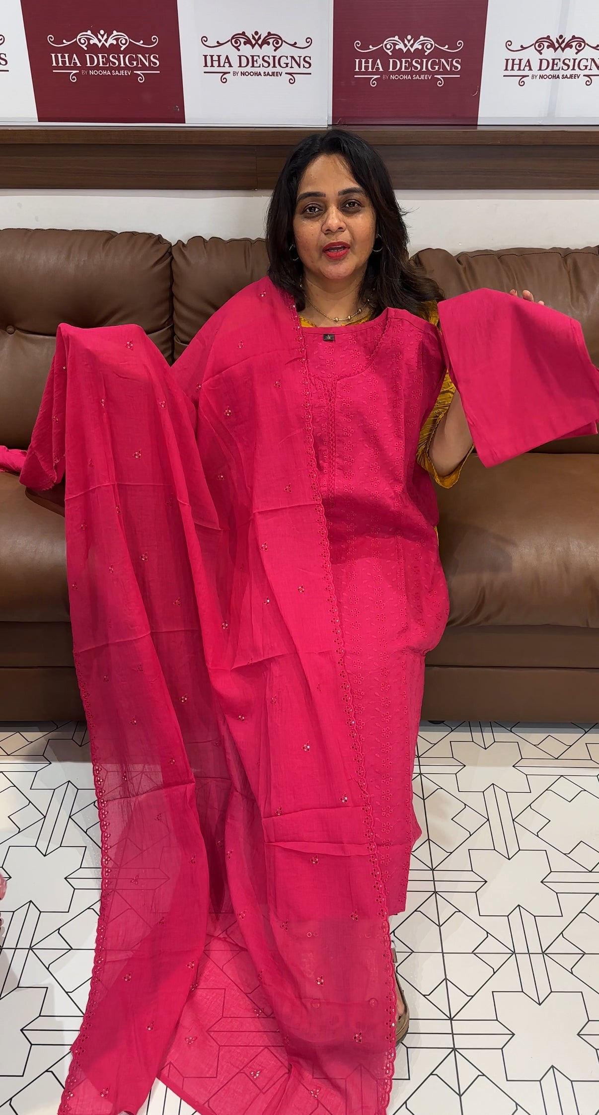 IHA'S IN-HOUSE COTTON TOP ,BOTTOM AND DUPATTA - IHA 26320