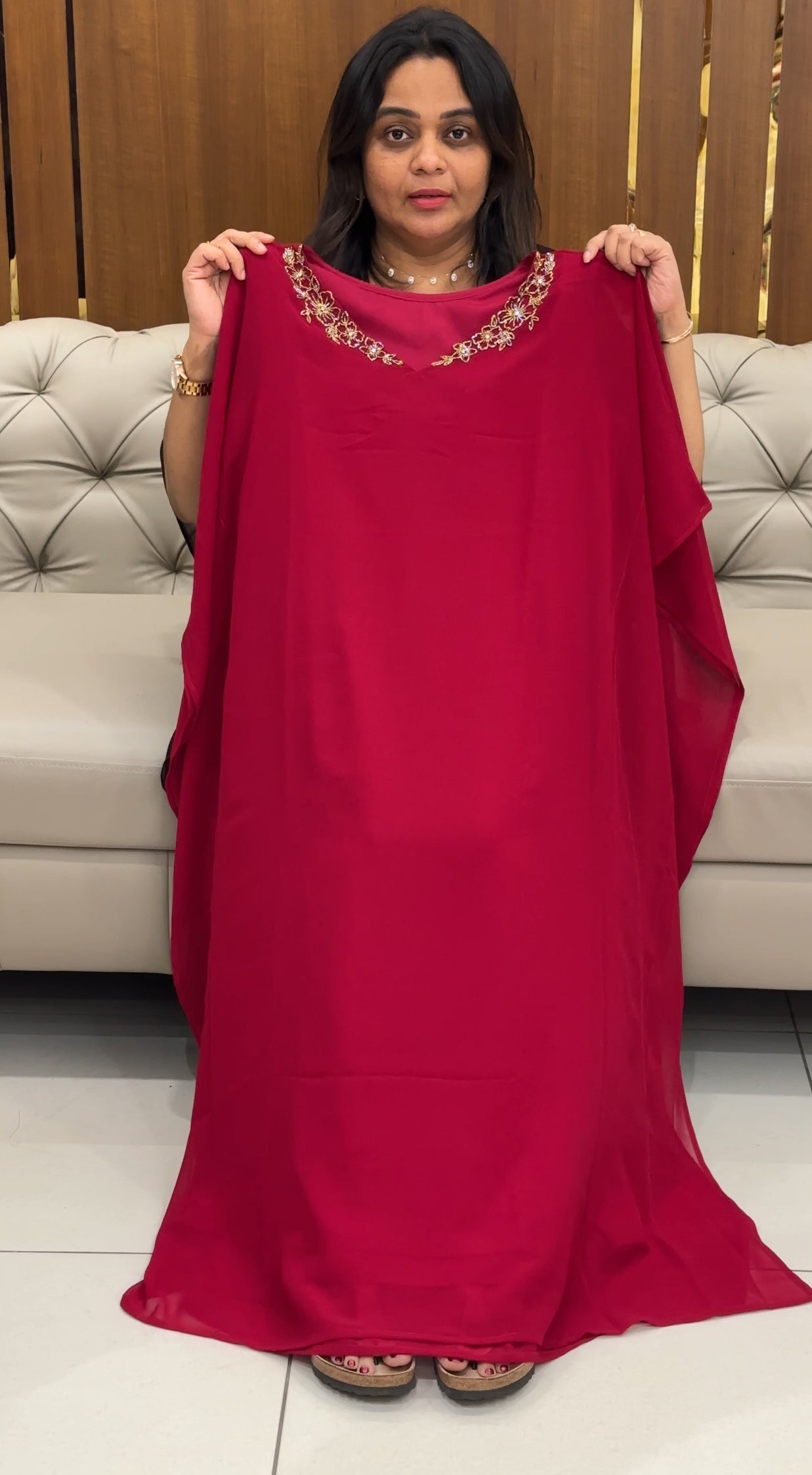 IHA'S IN-HOUSE HAND WORKED KAFTAN TOPS - IHA 28677