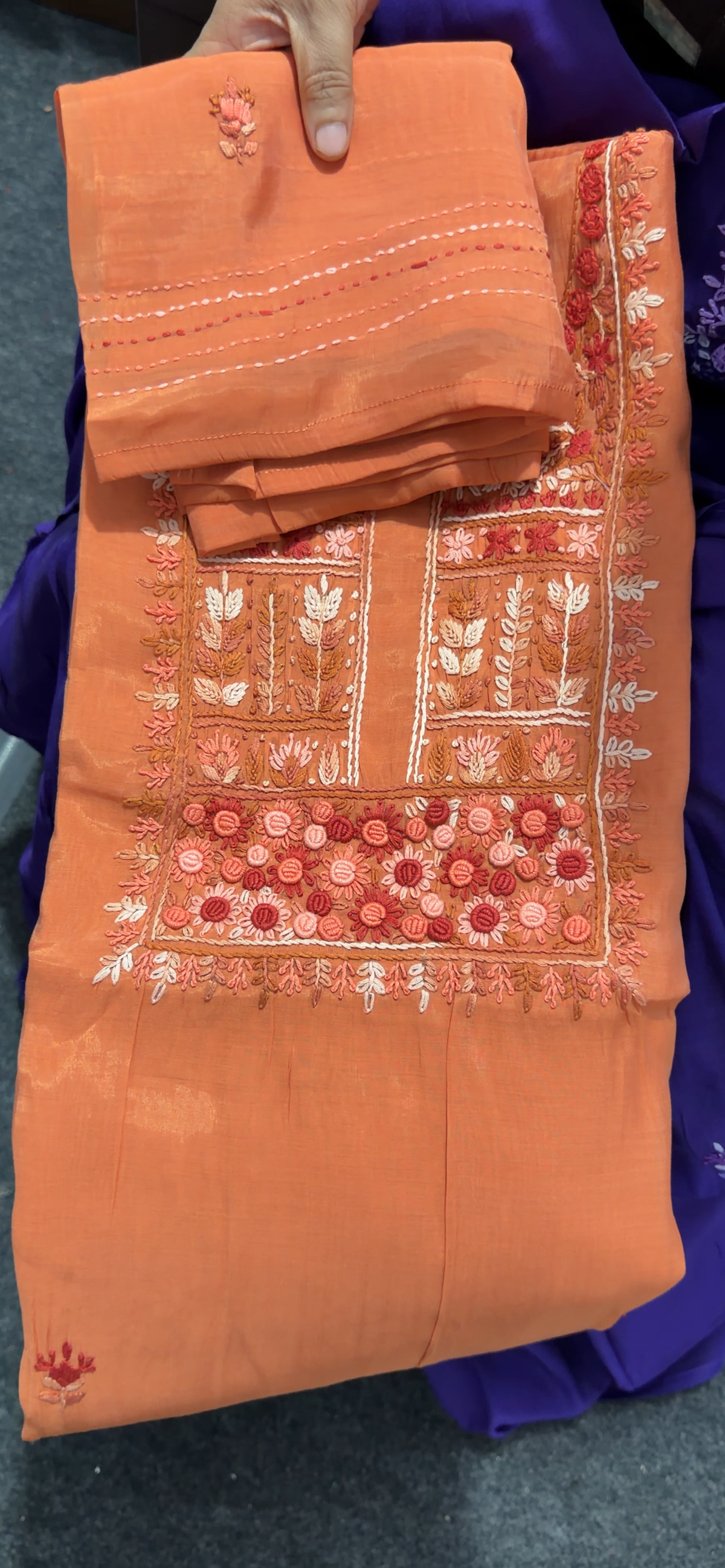 MALAI CHANDERI  UNSTITCHED SALWAR SUITS - IHA 36050