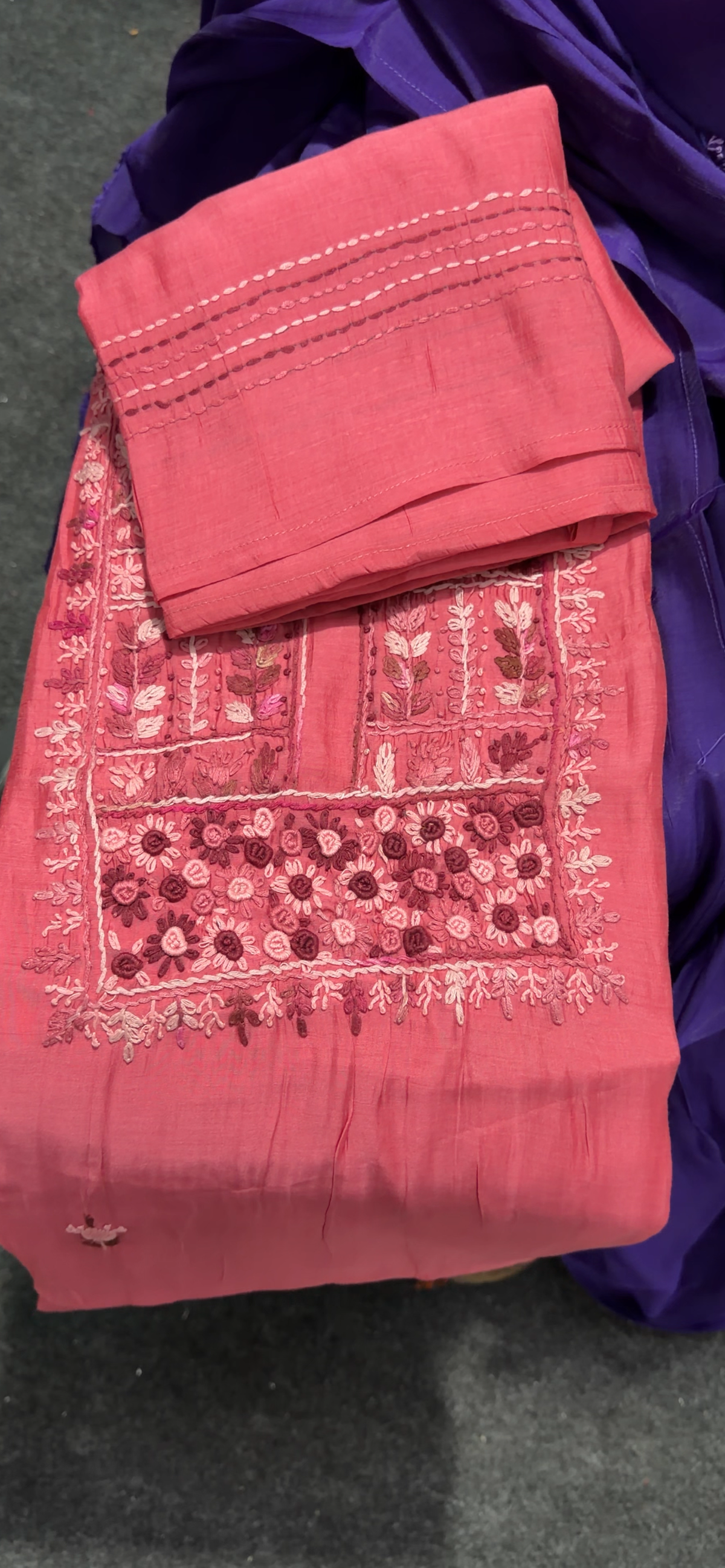 MALAI CHANDERI  UNSTITCHED SALWAR SUITS - IHA 36050