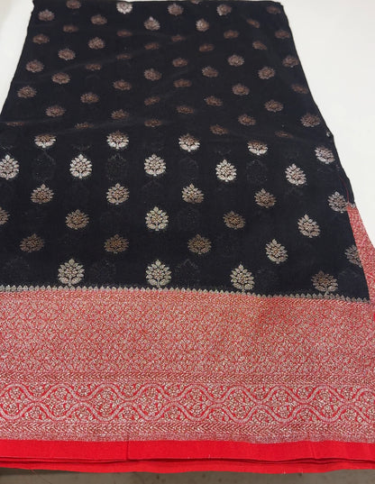 SEMI BANARASI SAREES - IHA 16795