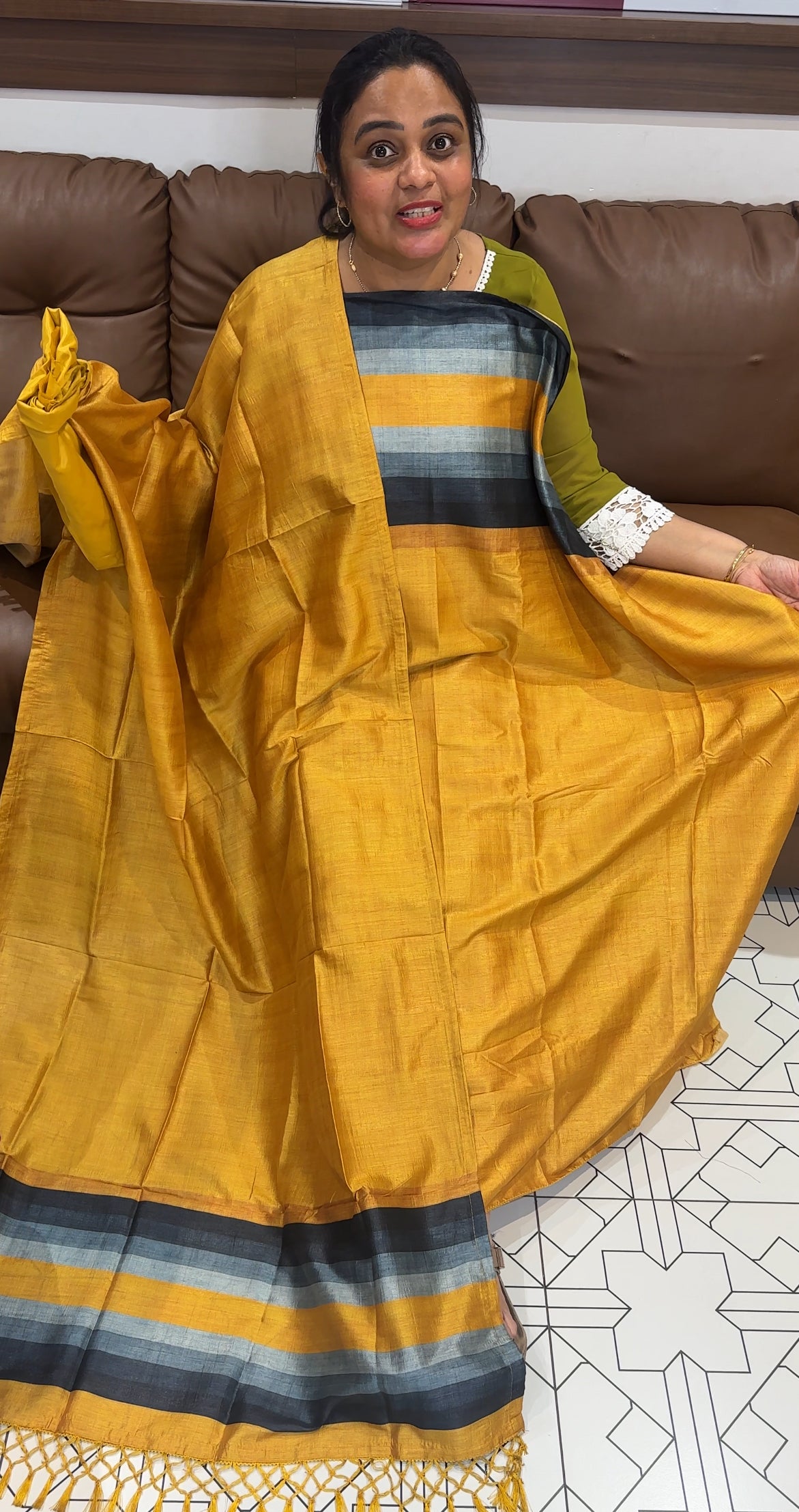 SEMI RAW SILK UNSTITCHED SALWAR SUITS - IHA 26300
