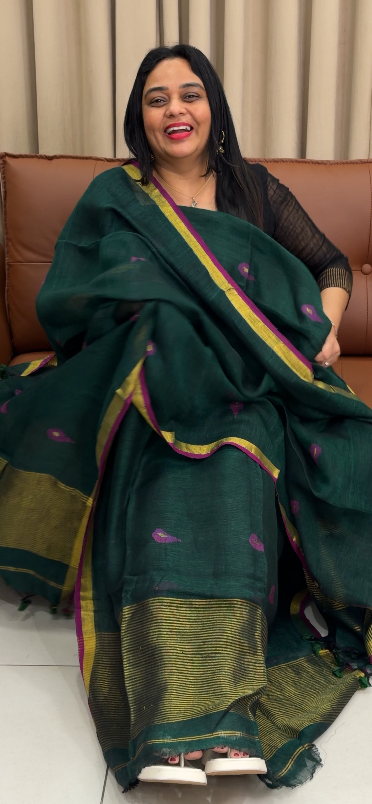 JAMDANI UNSTITCHED SALWRA SUITS  - IHA 34000