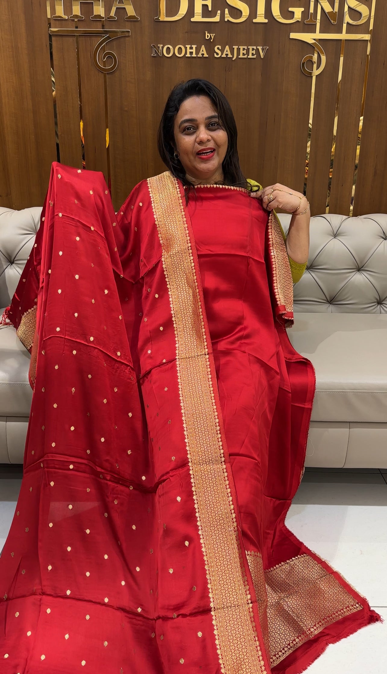 SILK BANARASI UNSTITCHED SALWAR SUITS - IHA 25027