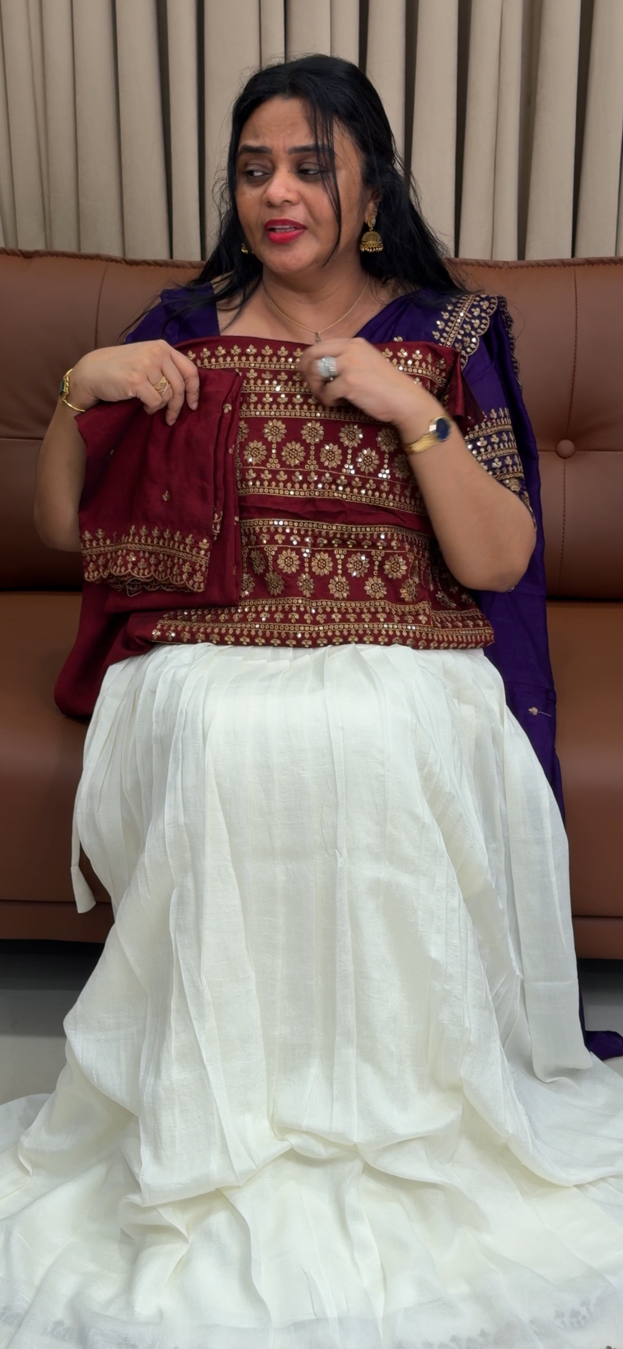 SEMI STITCHED DHAVANI SETS - IHA 34610
