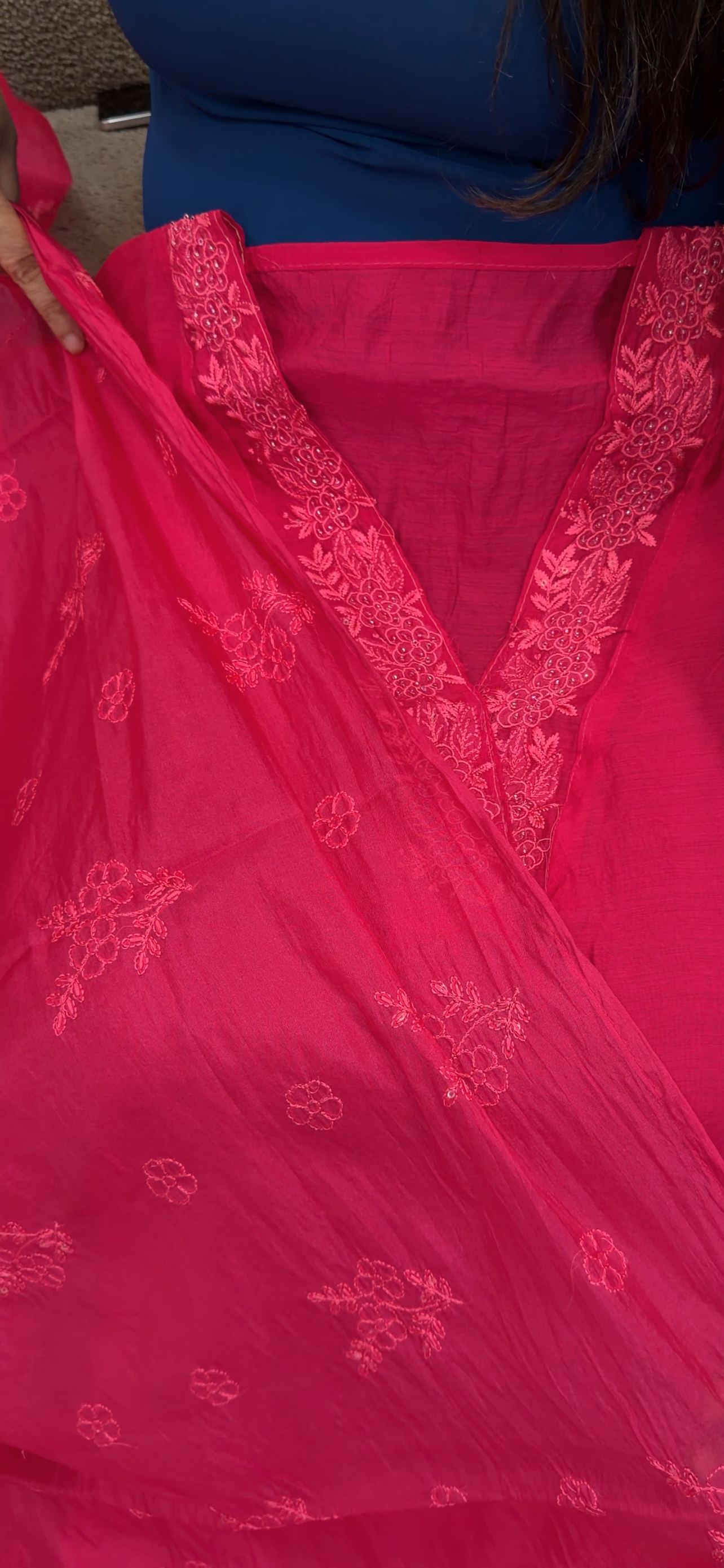 CRUSHED MUL MUL UNSTITCHED SALWAR SUITS - IHA 33087