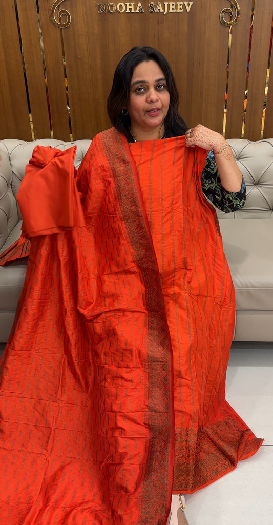 SEMI BANARASI UNSTITCHED SALWAR SUITS - IHA 27420