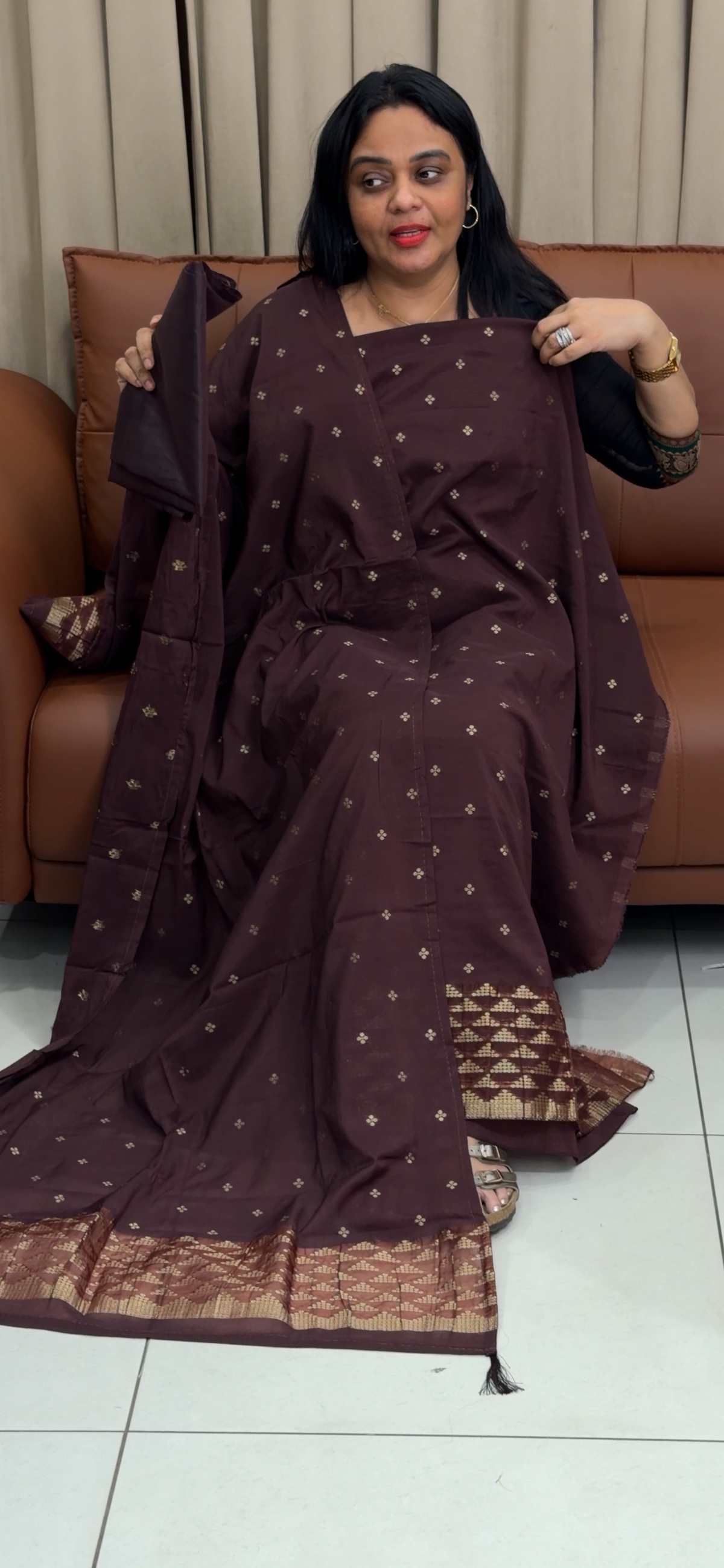 MUL CHANDERI UNSTITCHED SALWAR SUITS - IHA 35749