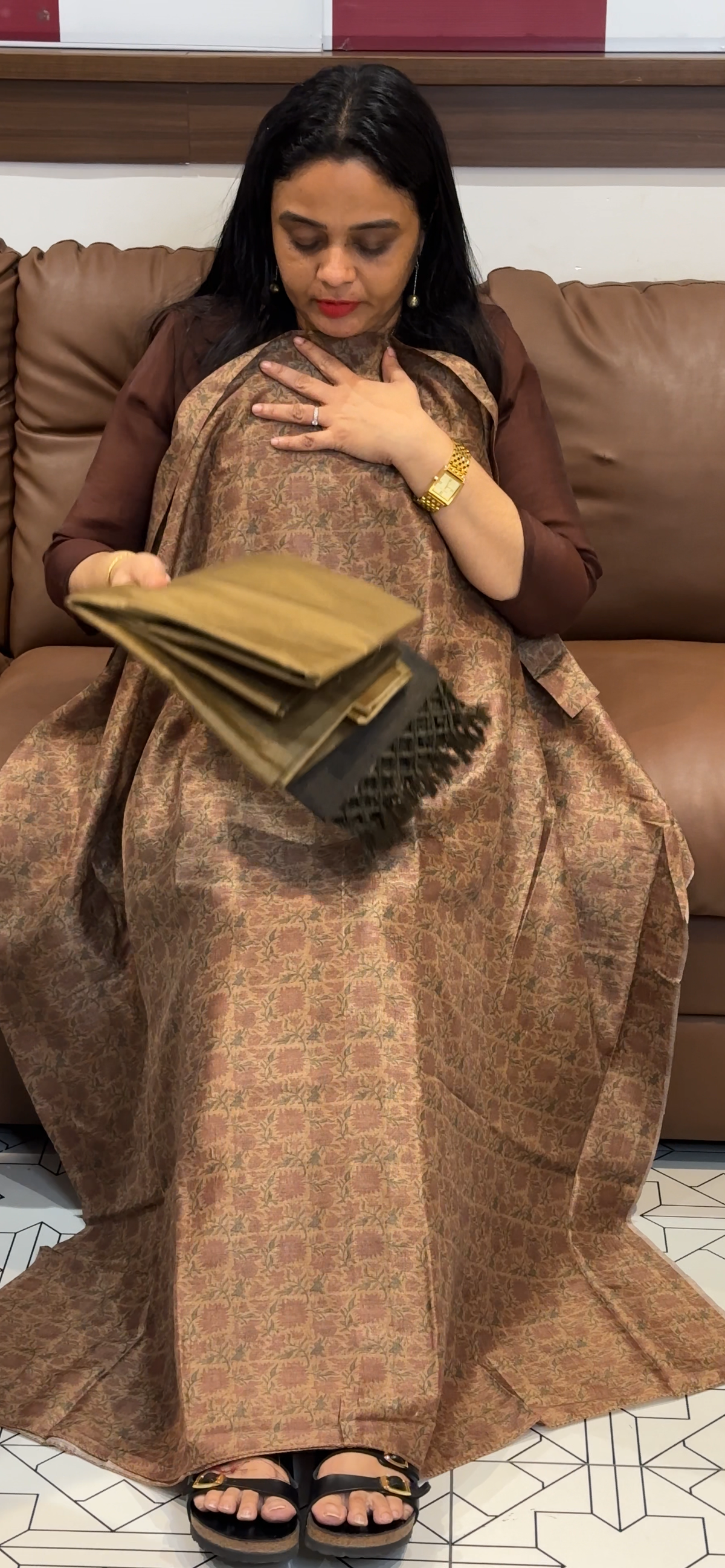 SEMI TUSSUR UNSTITCHED SALWAR SUITS - IHA 35559