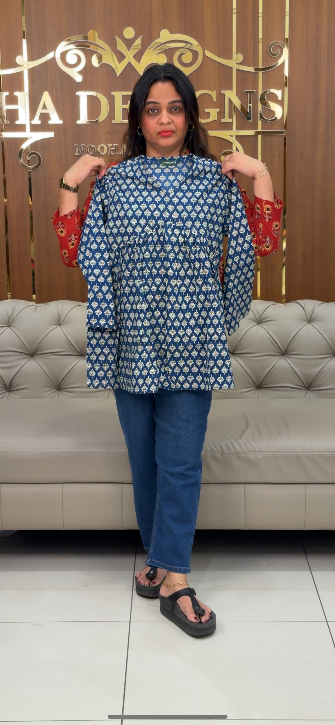 PRINTED SHORT TOPS - IHA 28930