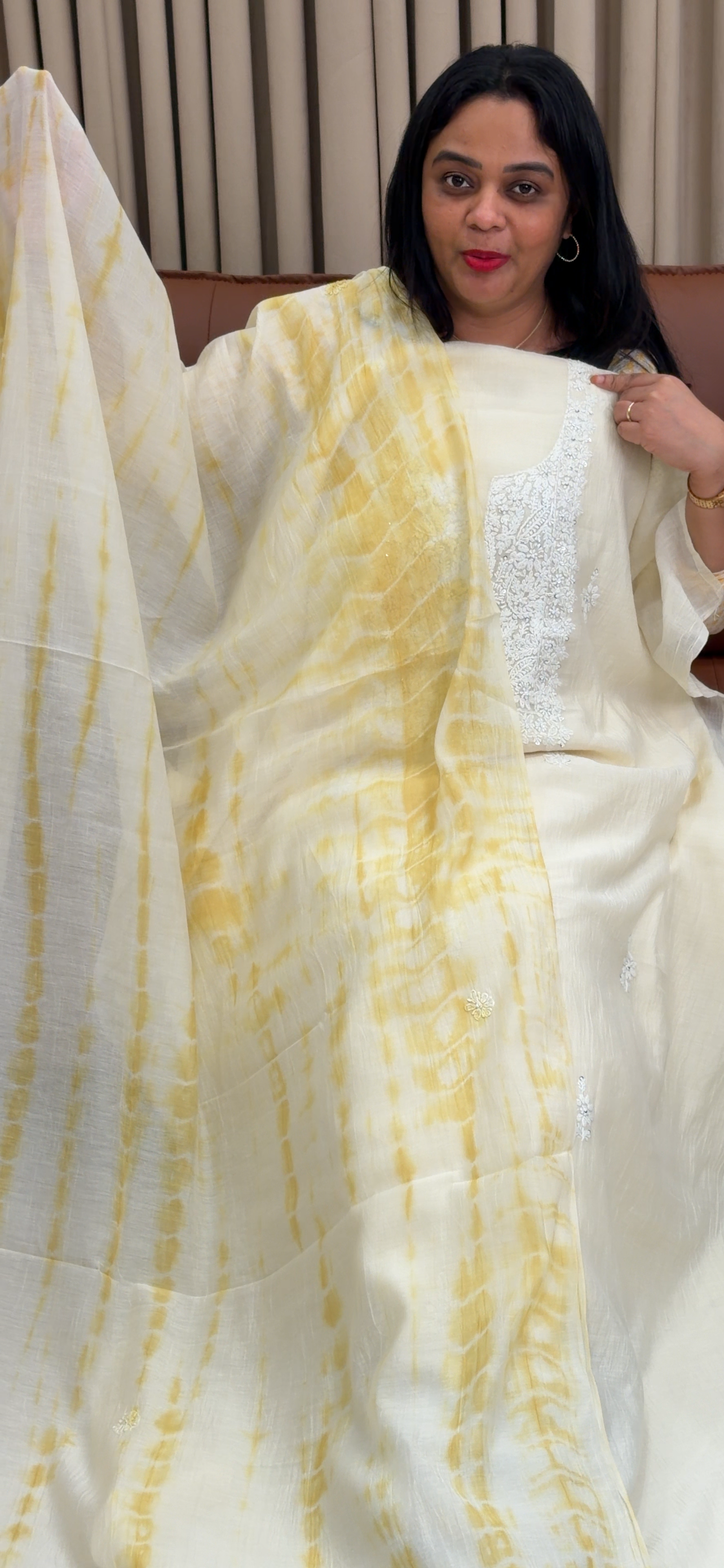 MALAI CHANDERI UNSTITCHED SALWAR SUITS - IHA 34451