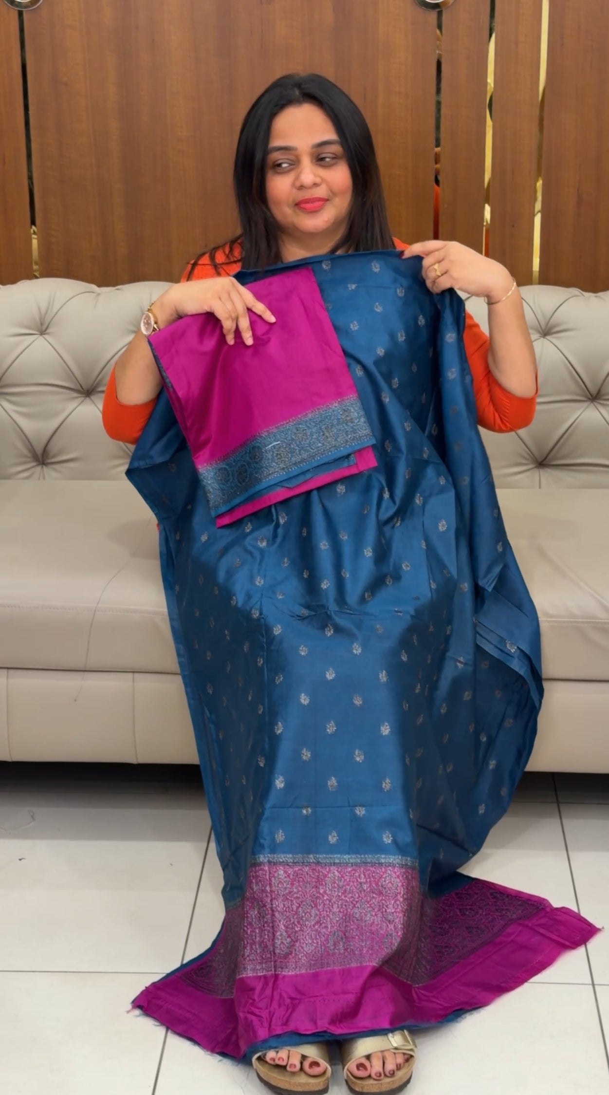 BANARASI TUSSUR UNSTITCHED SALWAR SUITS  - IHA 29625