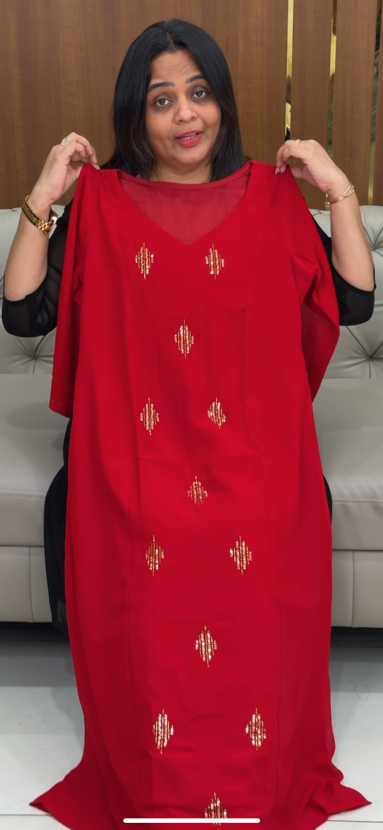 IHA'S IN-HOUSE PARTY WEAR SLITTED TOP - IHA 29355