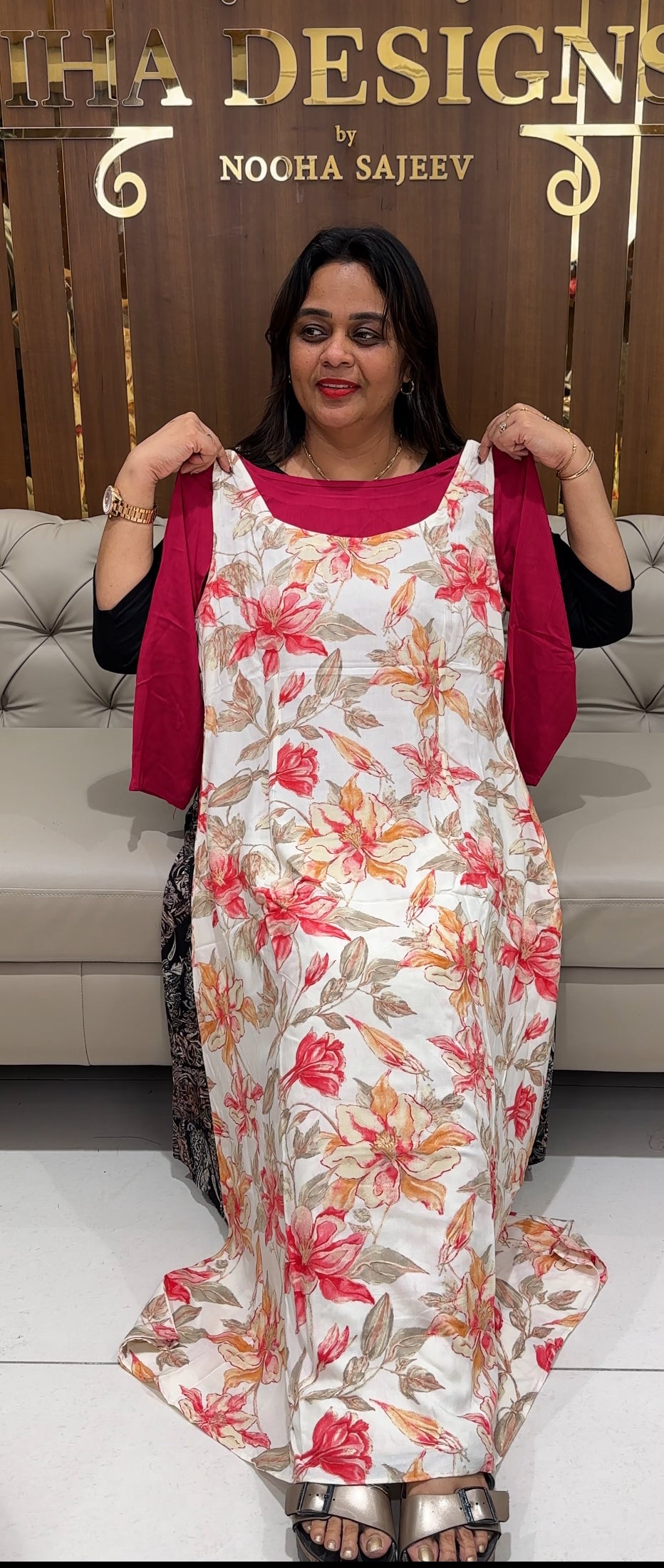 IHA'S IN-HOUSE PRINTED PINAFORE TOPS - IHA 24324
