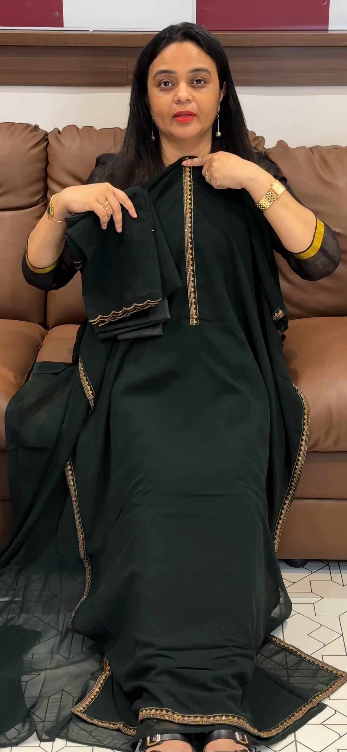 GEORGETTE UNSTITCHED SALWAR SUITS - IHA 35487
