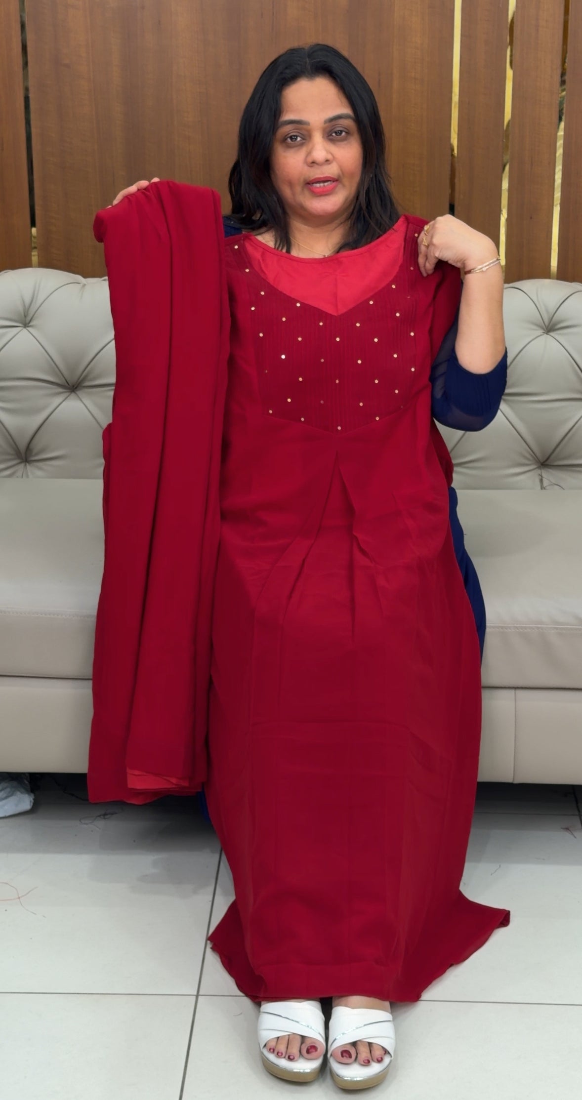 IHA'S IN-HOUSE PARTY WEAR SLITTED CO-ORDS SETS - IHA 29308