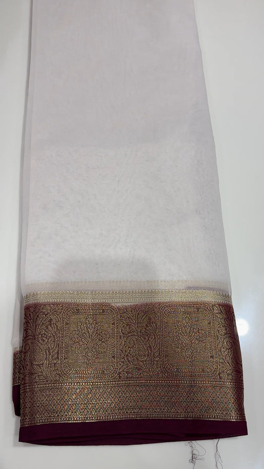 NYLON GEORGETTE SAREES - IHA 26551