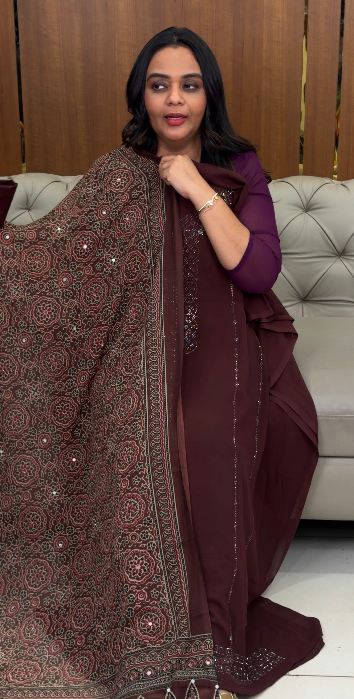FAUX GEORGETTE UNSTITCHED SALWAR SUITS - IHA 32599