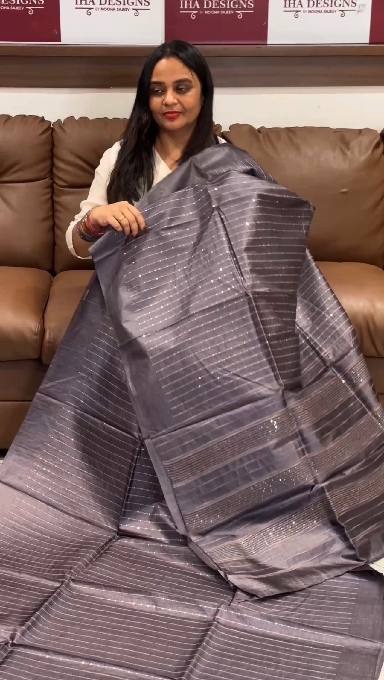 HANDLOOM TUSSUR SILK SAREES - IHA 31571