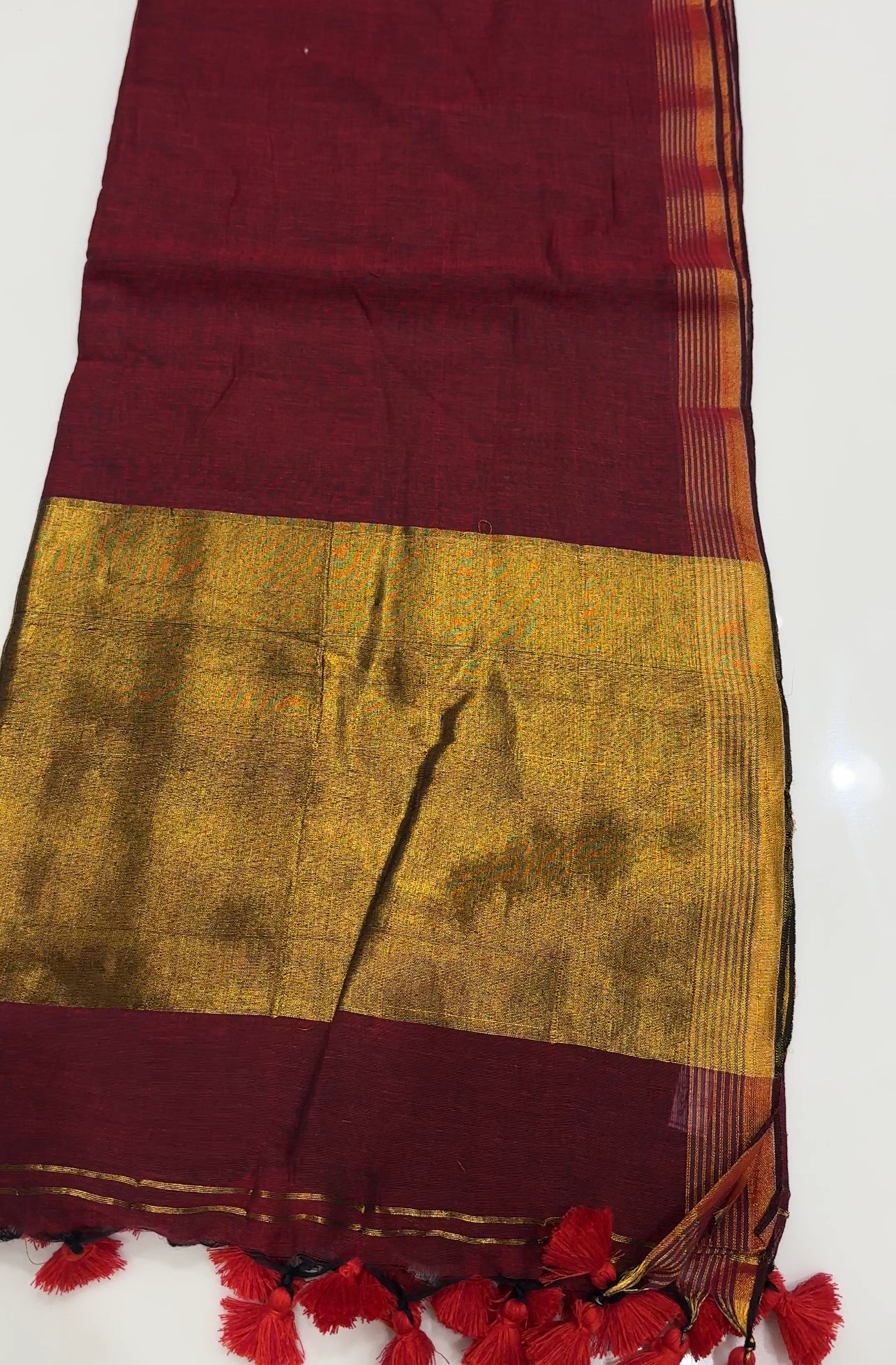 KHADDI COTTON SAREE - IHA 16220