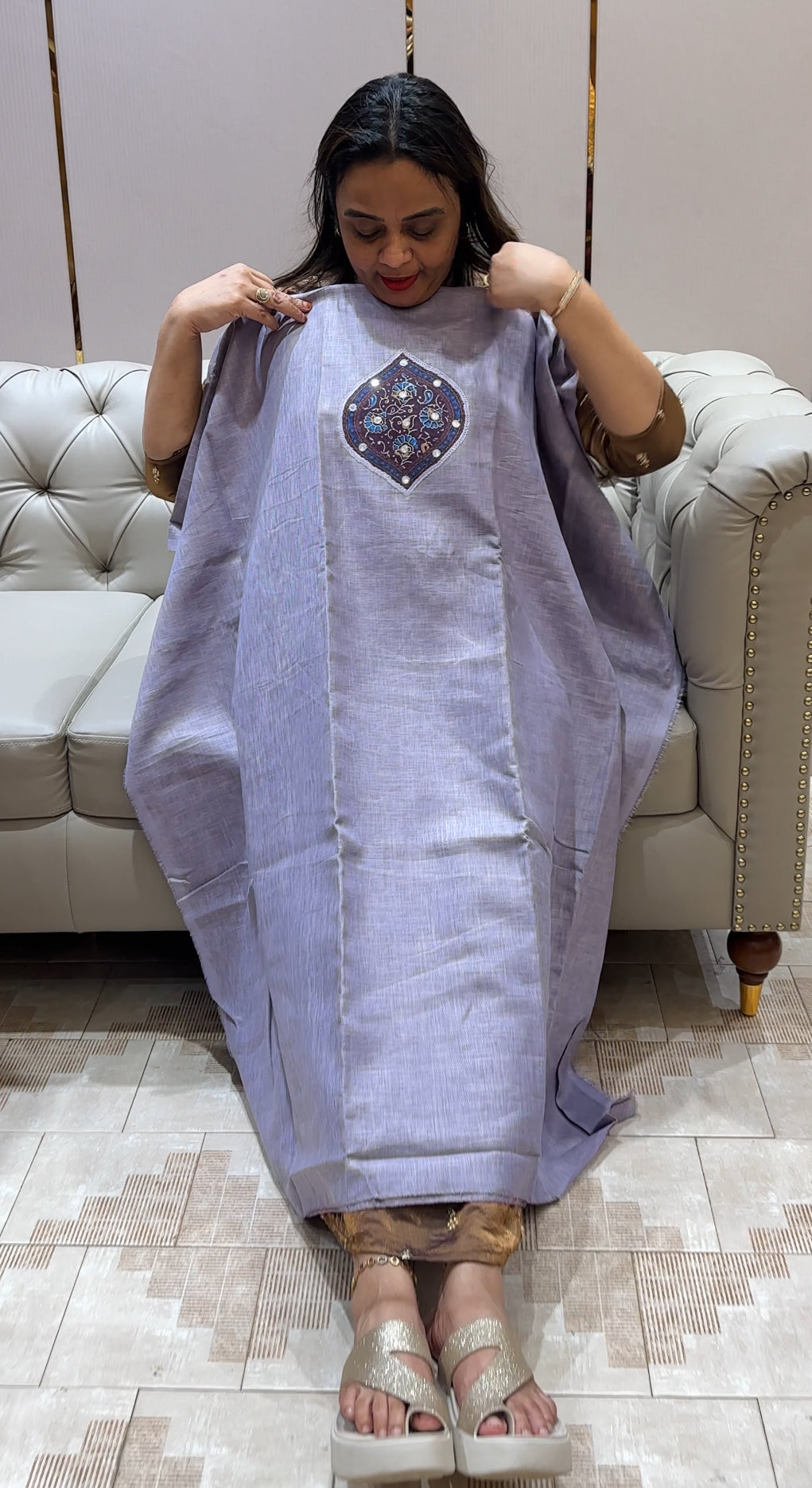 LINEN UNSTITCHED SALWAR SUITS - IHA 22706