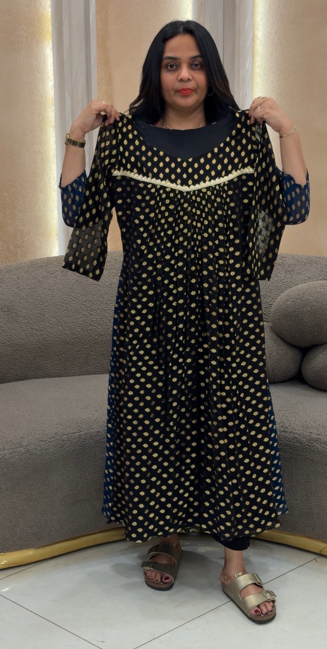 IHA'S IN-HOUSE GEORGETTE ALINE TOPS - IHA 30655