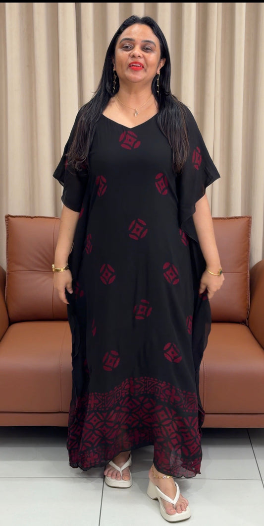 IHA'S IN-HOUSE BATIK PRINTED KAFTAN TOPS - IHA 33523