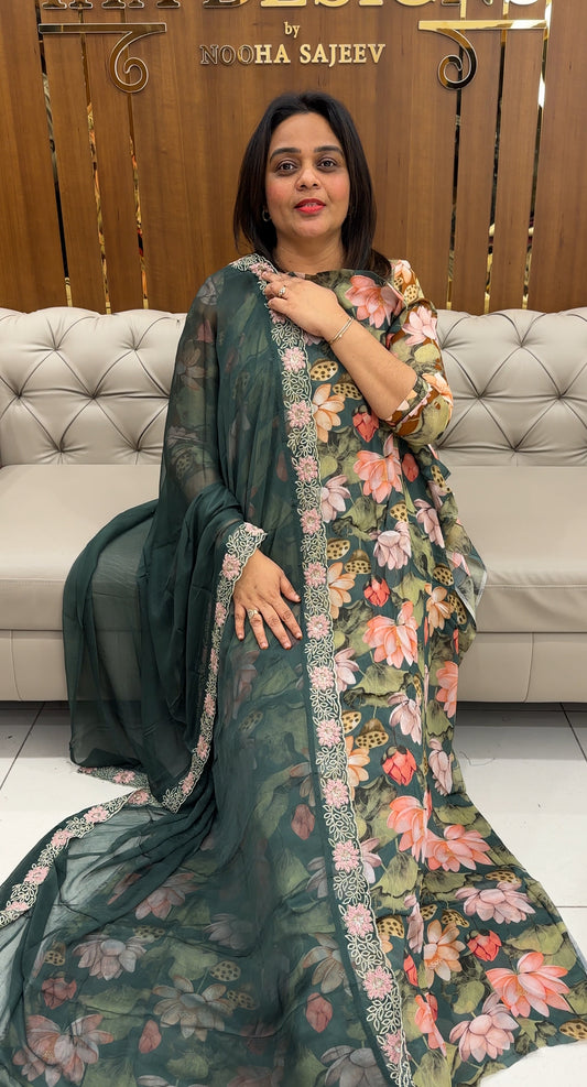 FORWARD PRINTED UNSTITCHED SALWAR SUITS - IHA 25321