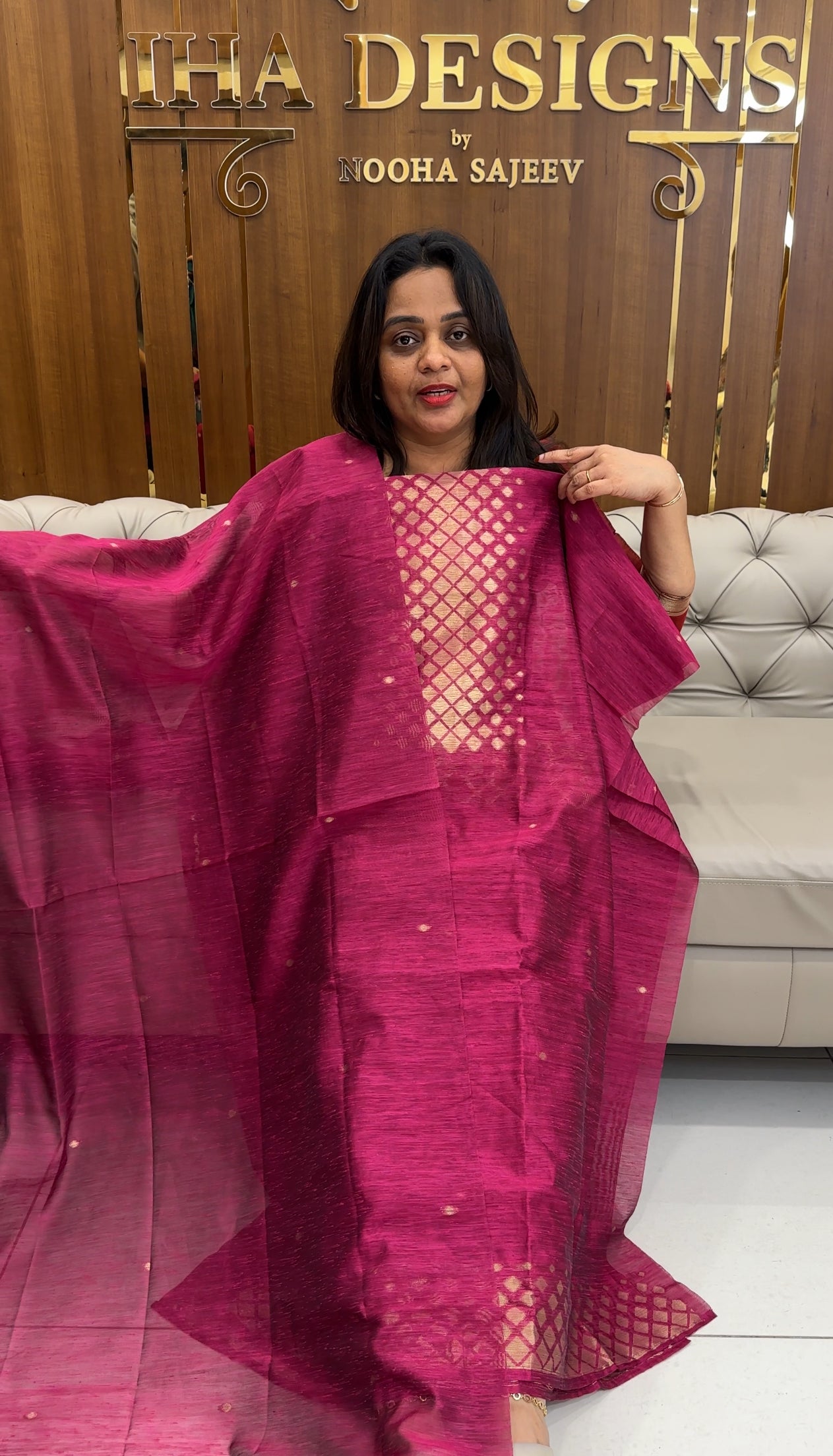 SEMI BANARASI UNSTITCHED SALWAR SUITS   - IHA 25205