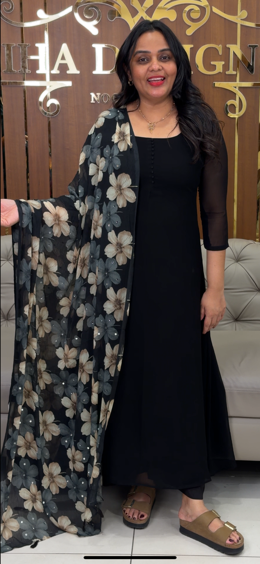 FORWARD FAUX GEORGETTE UNSTITCHED SALWAR SUITS - IHA 32525