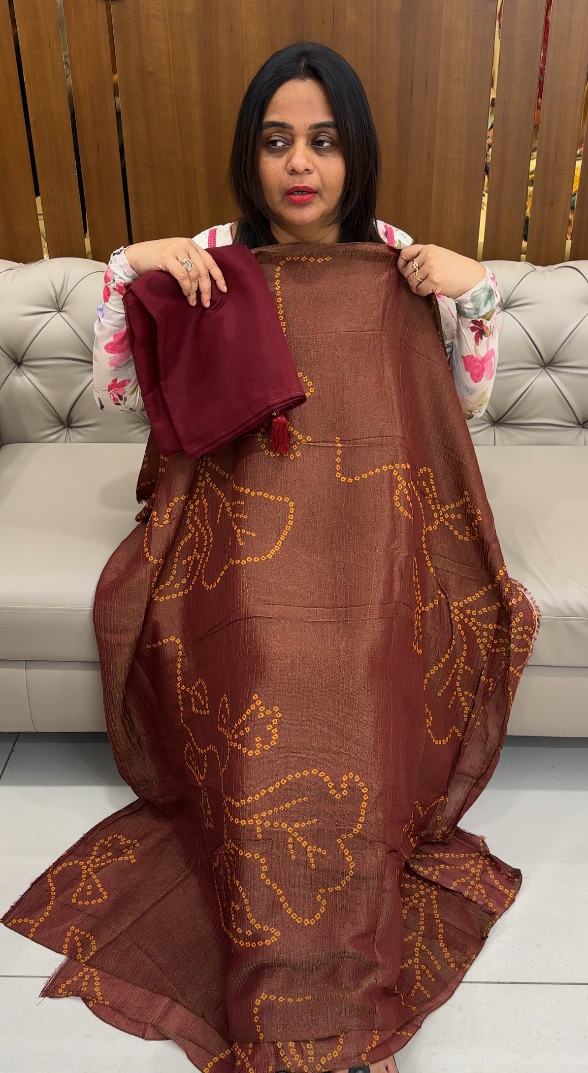 CRUSHED TISSUE UNSTITCHED SALWAR SUITS - IHA 26102