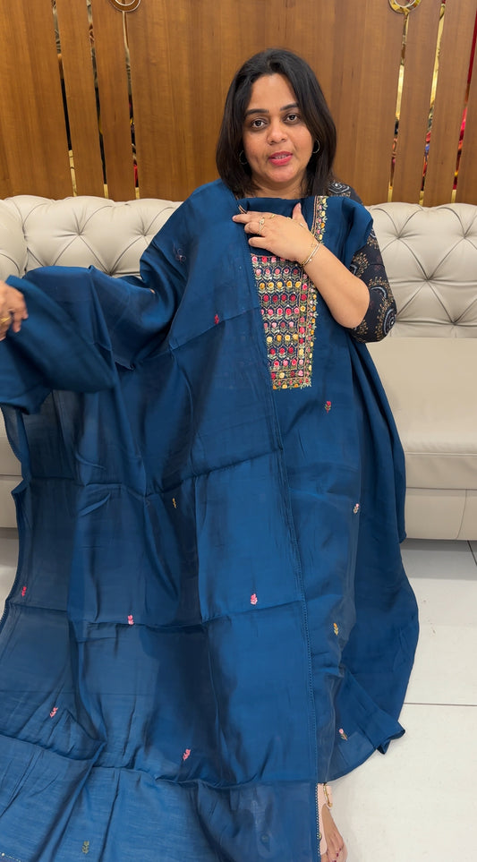 MODAL CHANDERI UNSTITCHED SALWAR SUITS - IHA 26950