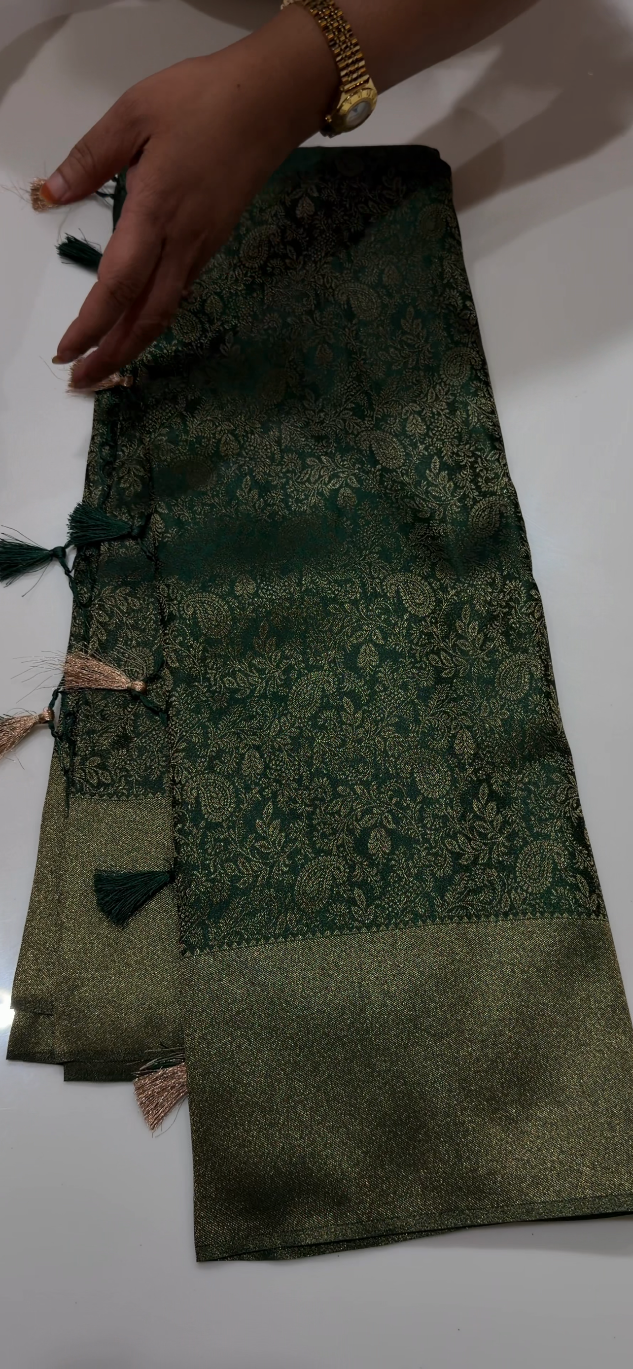 SEMI BROCADE SAREES - IHA 34536