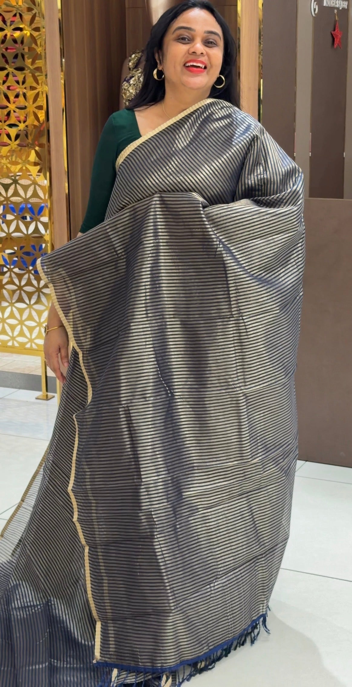 BUDGET BUY TISSUE SAREES - IHA 35328