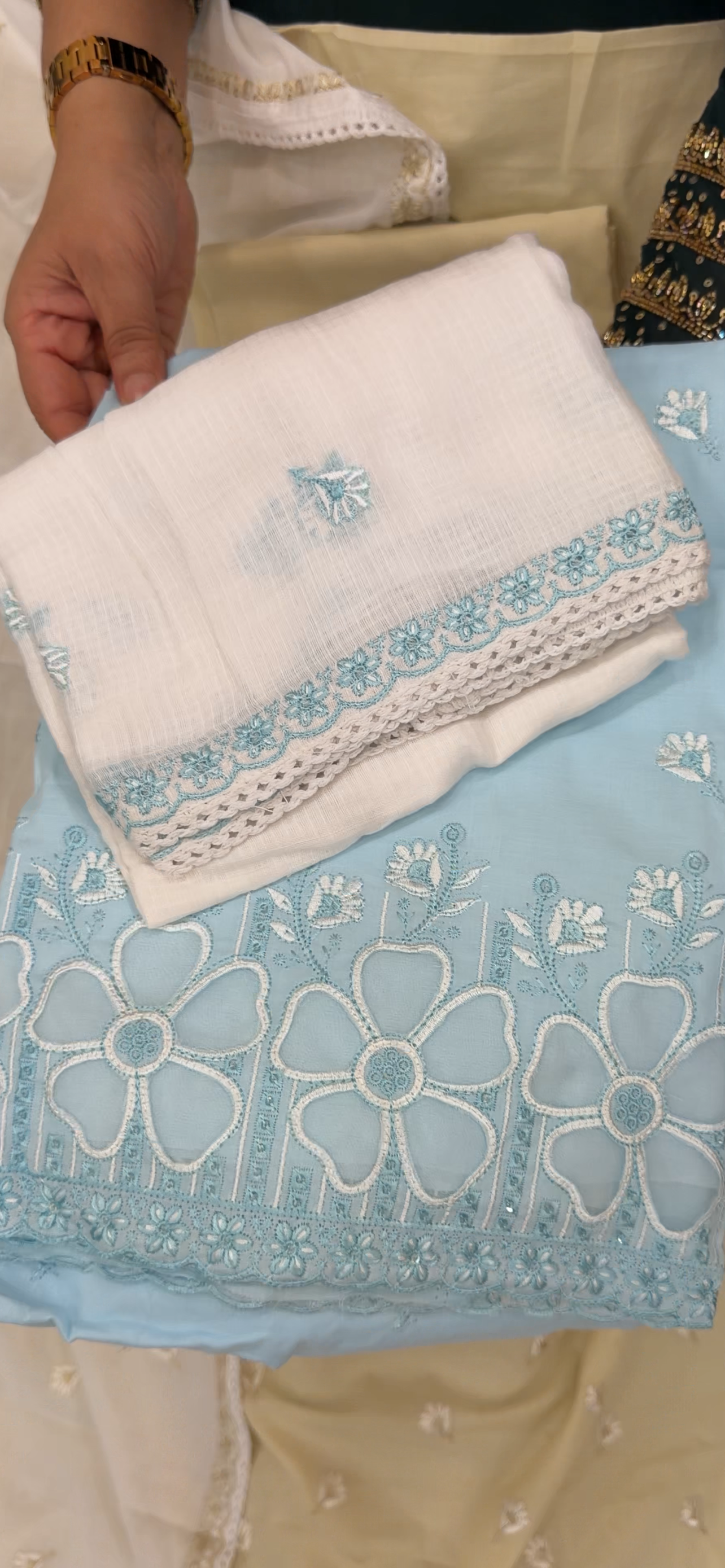 COTTON UNSTITCHED SALWAR SUITS - IHA 33238