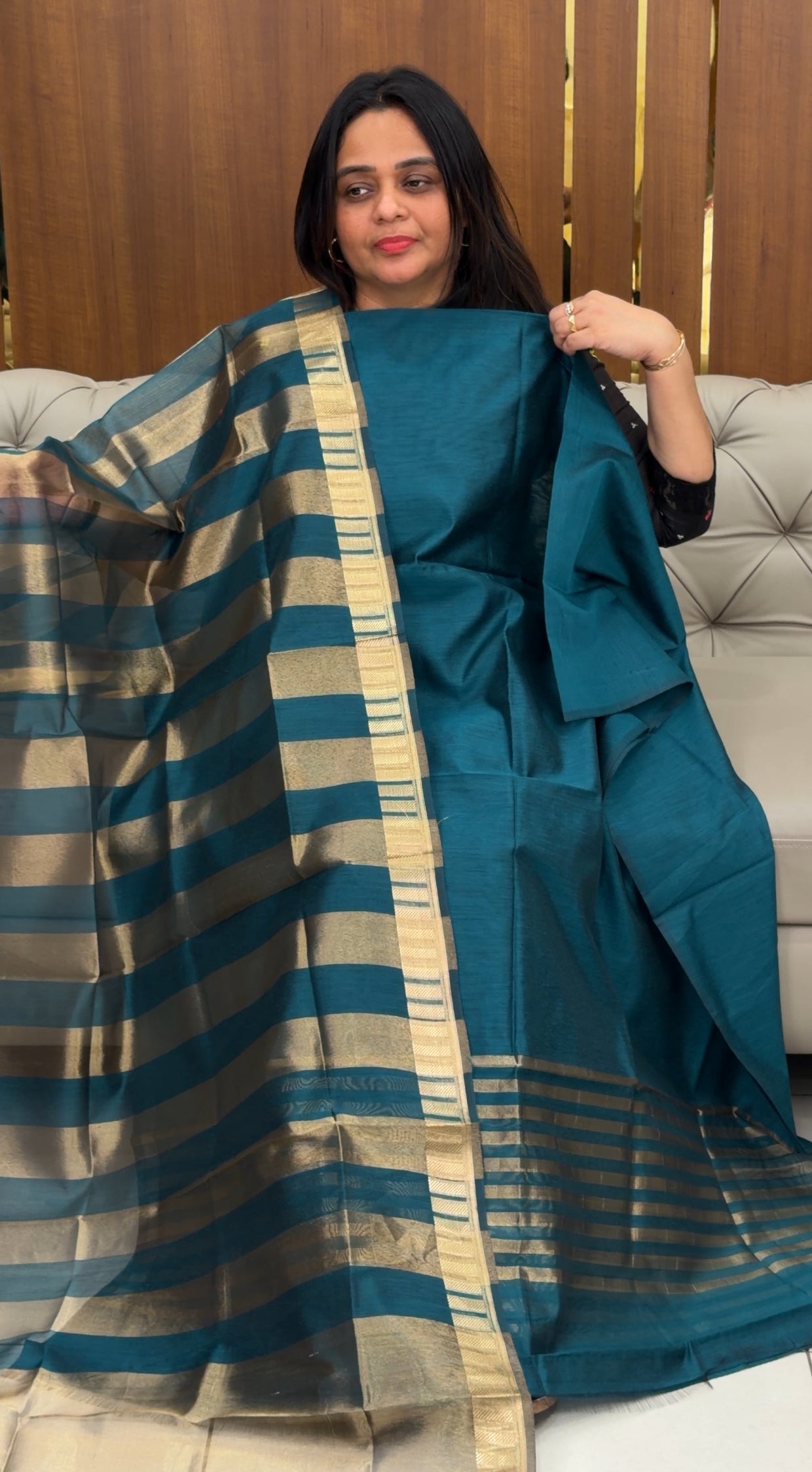 MODAL CHANDERI UNSTITCHED SALWAR SUITS - IHA 29129