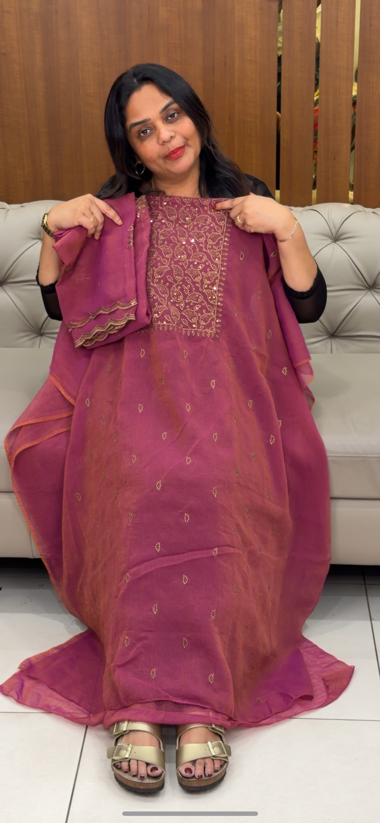 FORWARD CRUSHED SILK UNSTITCHED SALWAR SUITS - IHA 33142