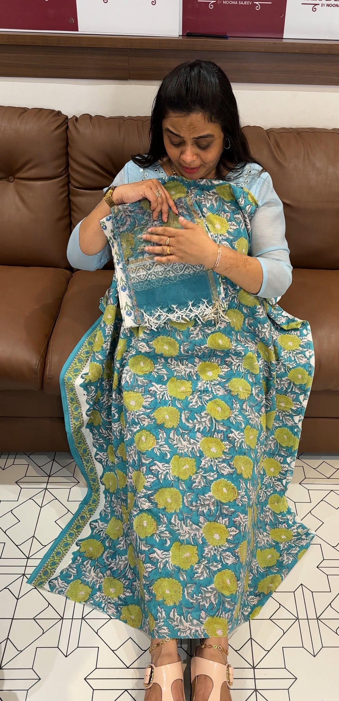 COTTON PRINTED UNSTITCHED SALWAR SUITS - IHA 27745