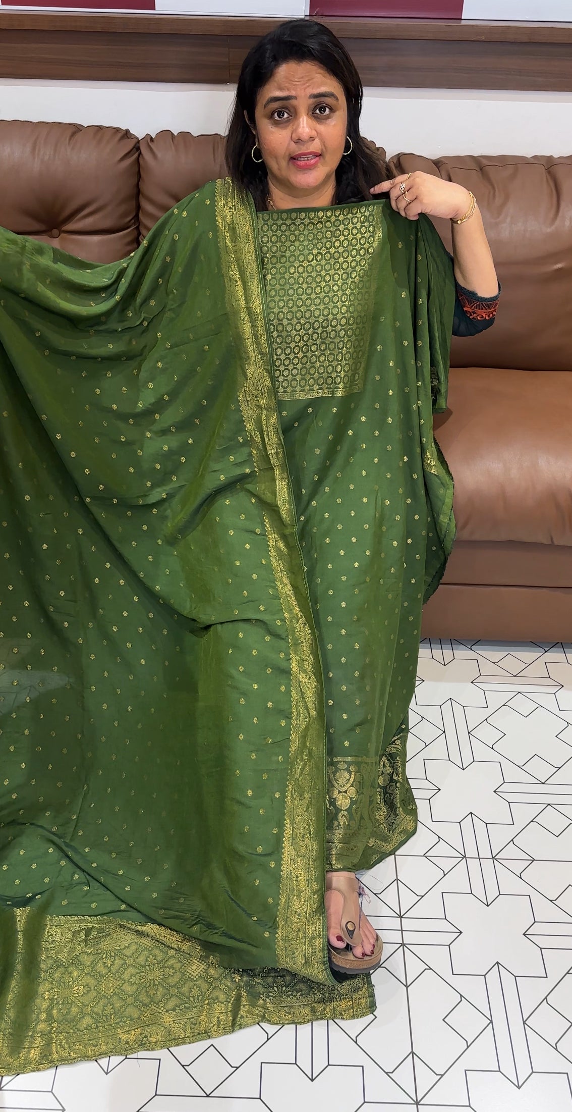 BANARASI UNSTITCHED SALWAR SUITS - IHA 26234